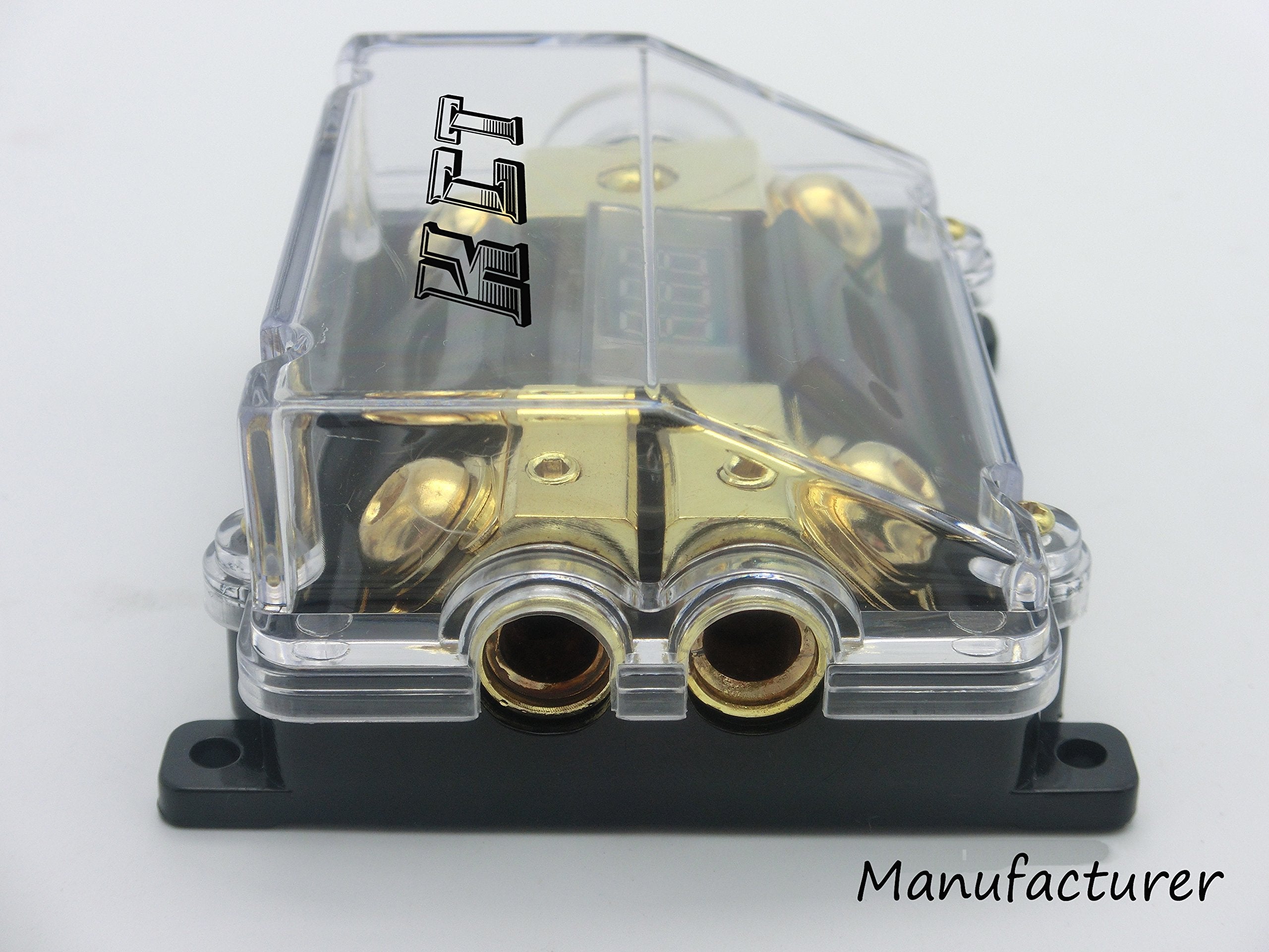 Car Audio Digital Led Display Fuse Holder Anl Include 2 Fuses Distribution Block 1 Way In 2 Way Out