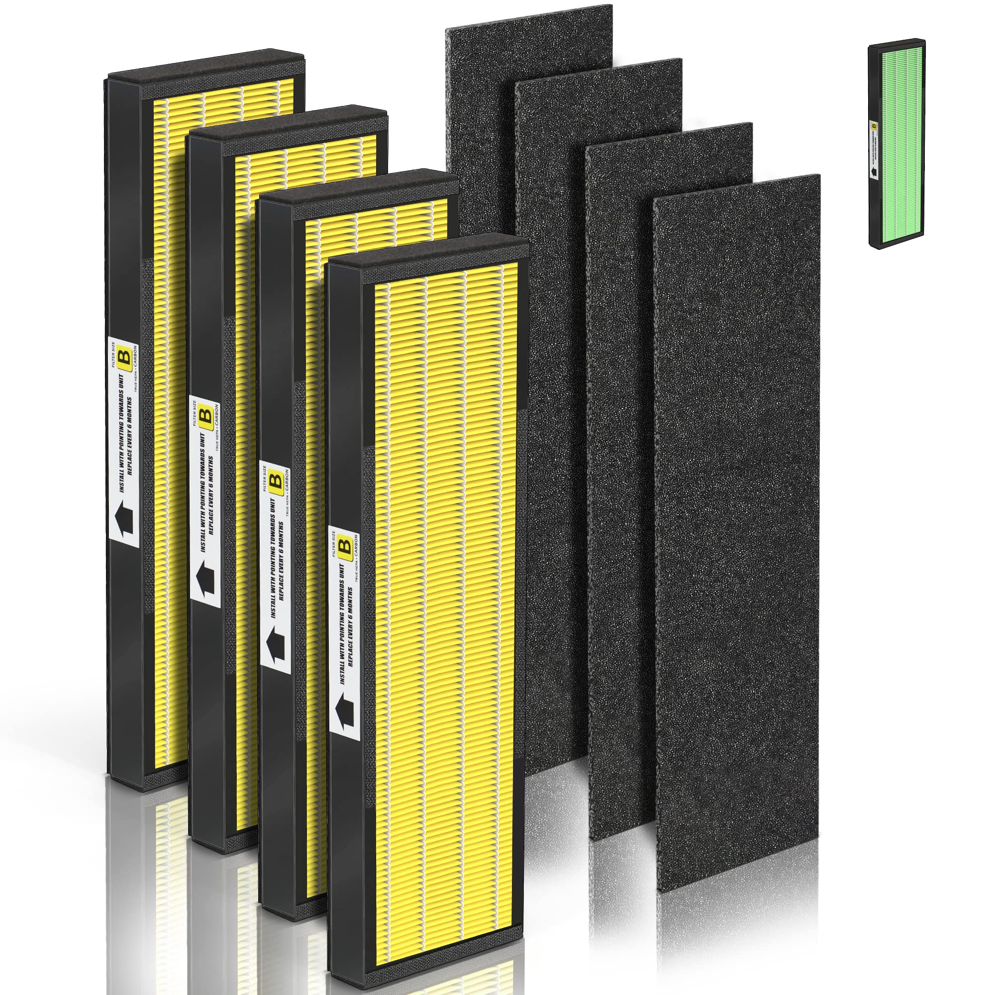 [Allergy Free] Uaswpart Ac4825 Hepa Filter B Replacement Compatible With Flt4825 Filter Replace Ac4825 Ac4300 Cdap4500 Ac4850 Ac