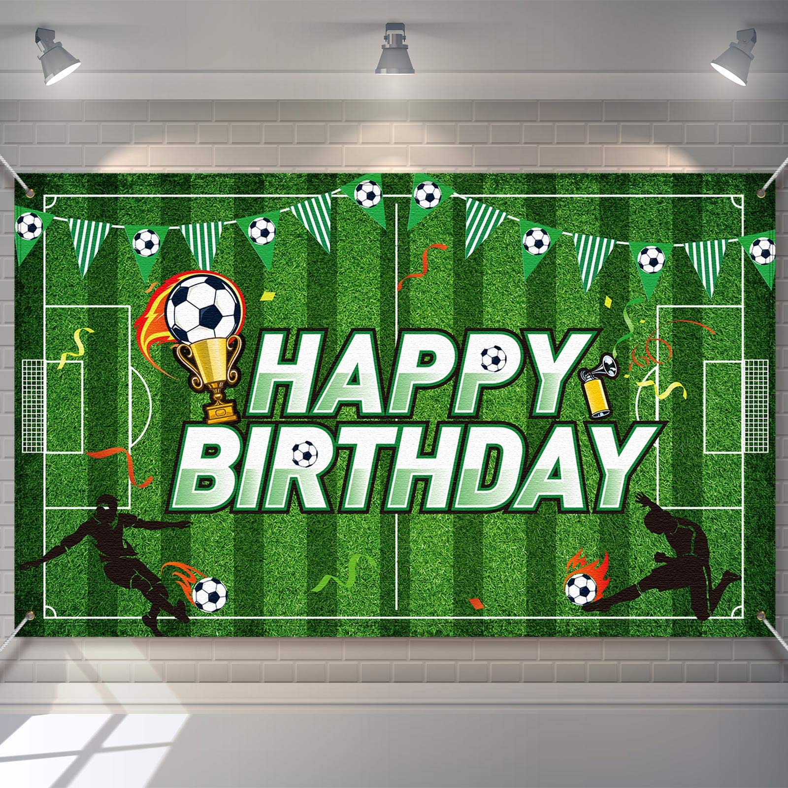 Soccer Birthday Party Backdrop Football Field Photo Background Soccer Theme Birthday Party Decorations Photo Booth Props for Cak
