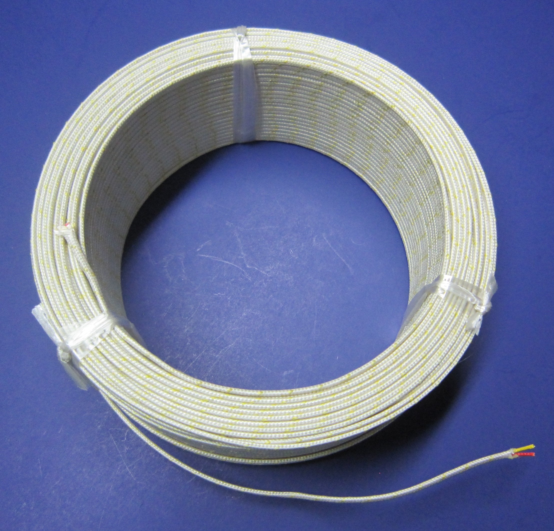 K Type Thermocouple Wire Awg 24 Solid W. High Temperature Fiberglass Insulation Up To 700 Degree C Or 1300 F   10 Yard Roll