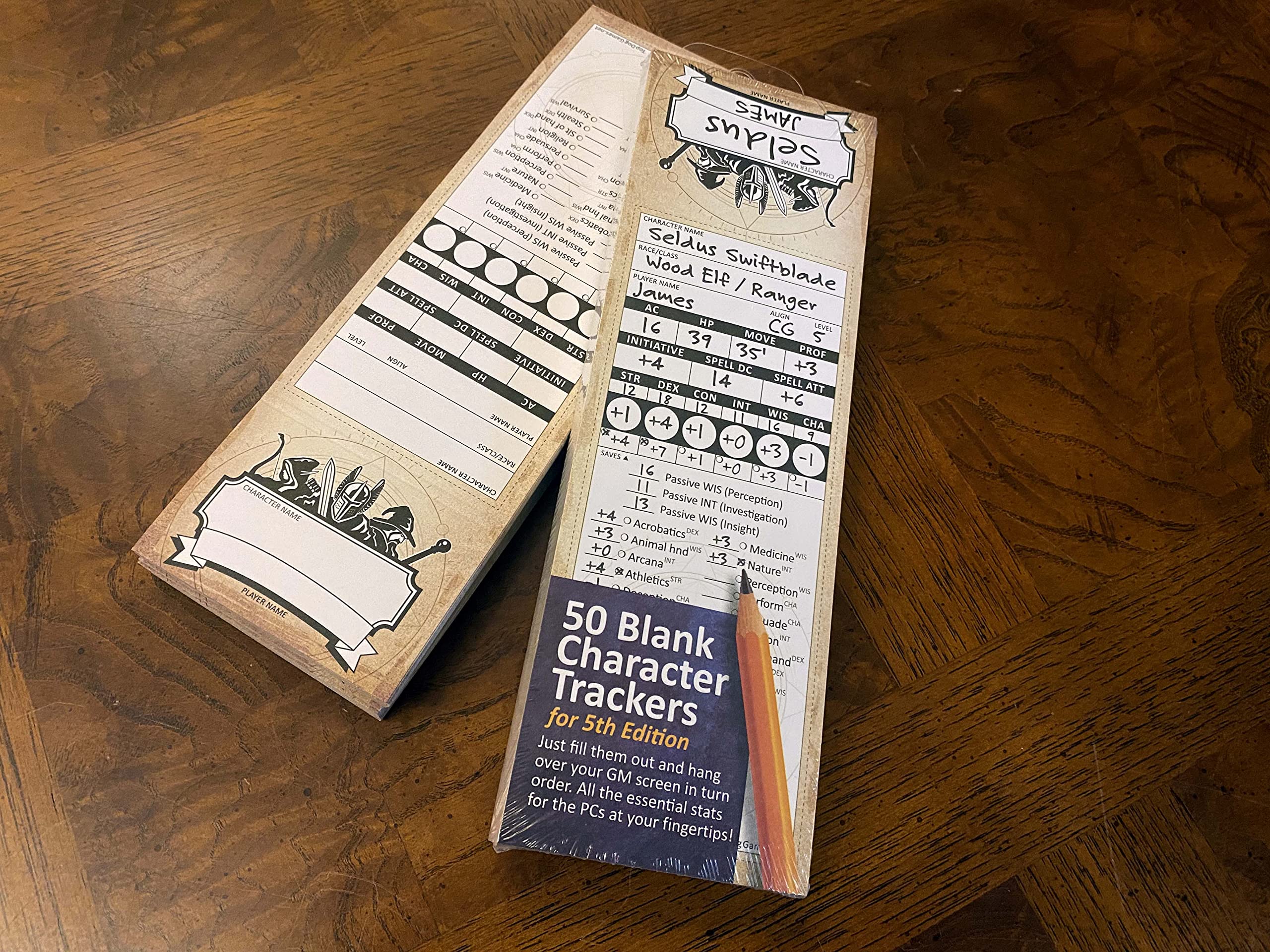 Character Trackers   Initiative Trackers And Dm Reference Cards For 5Th Edition