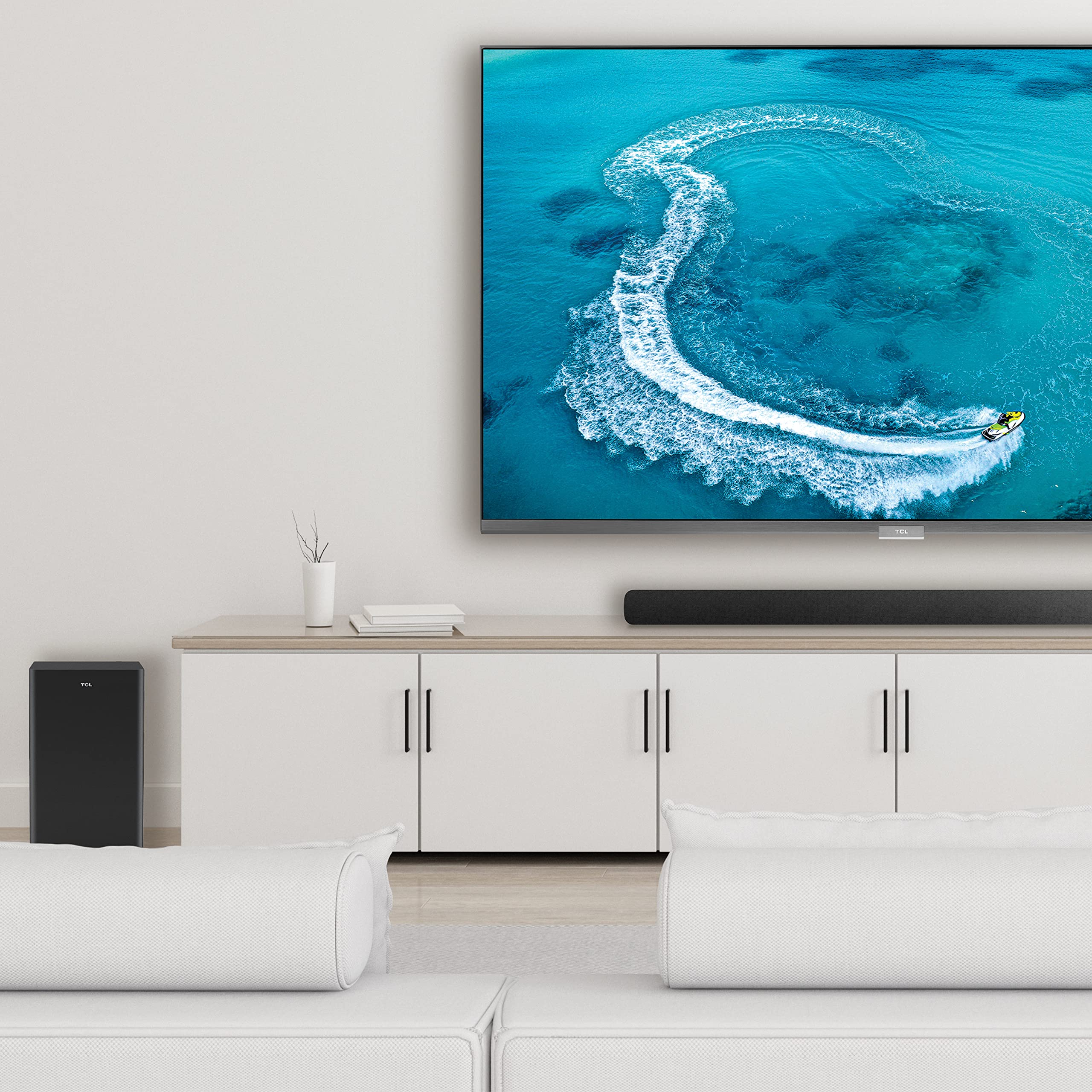 Tcl 4K Alto 8 Plus 2.1.2 Channel Dolby Atmos Sound Bar With Wireless Subwoofer, Bluetooth - Ts8212-Na, 39-Inch, Black