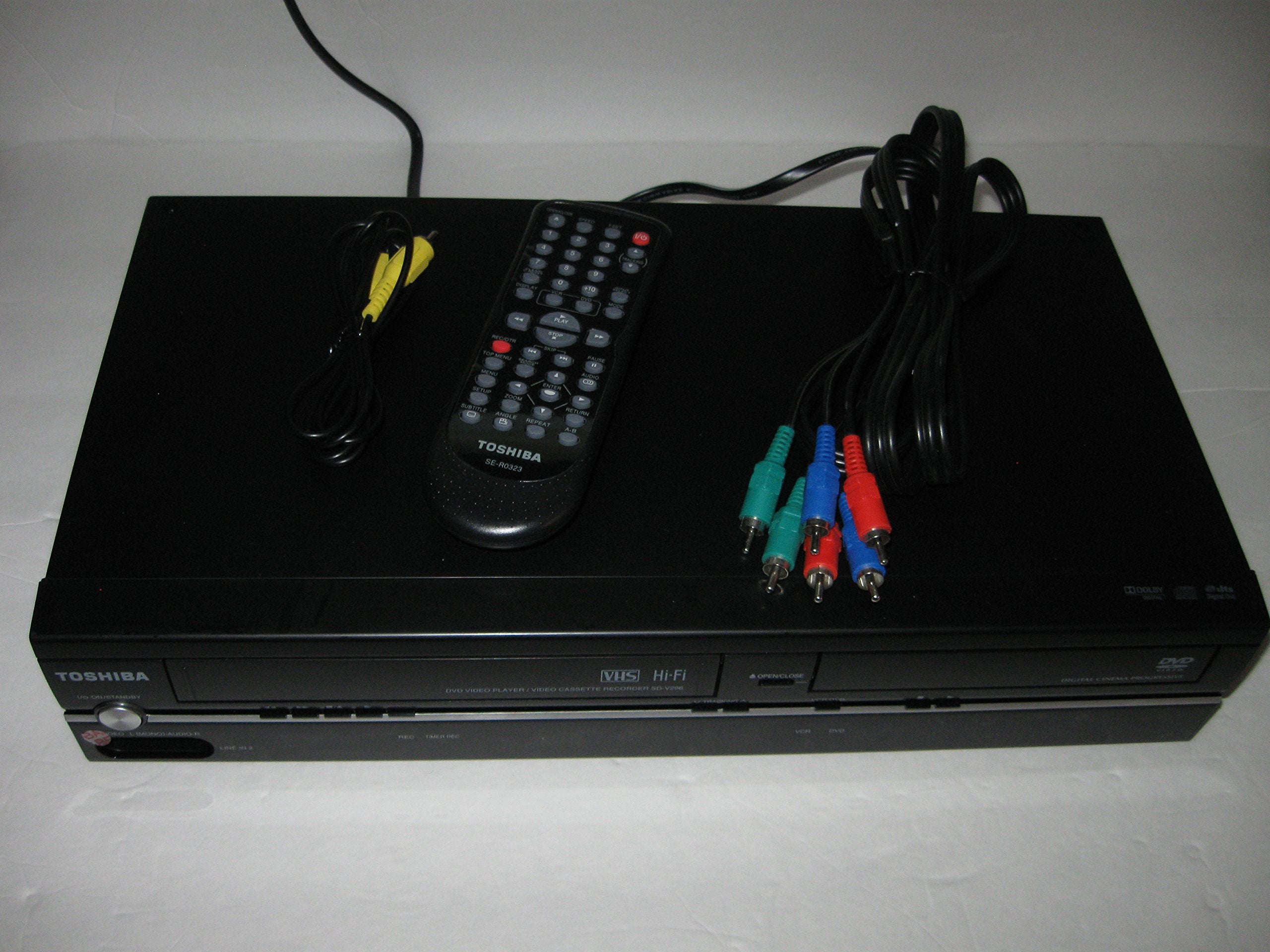Toshiba SD V296 DVD Player/VCR Combo, Progressive Scan Dolby Digital Remote Control, Black