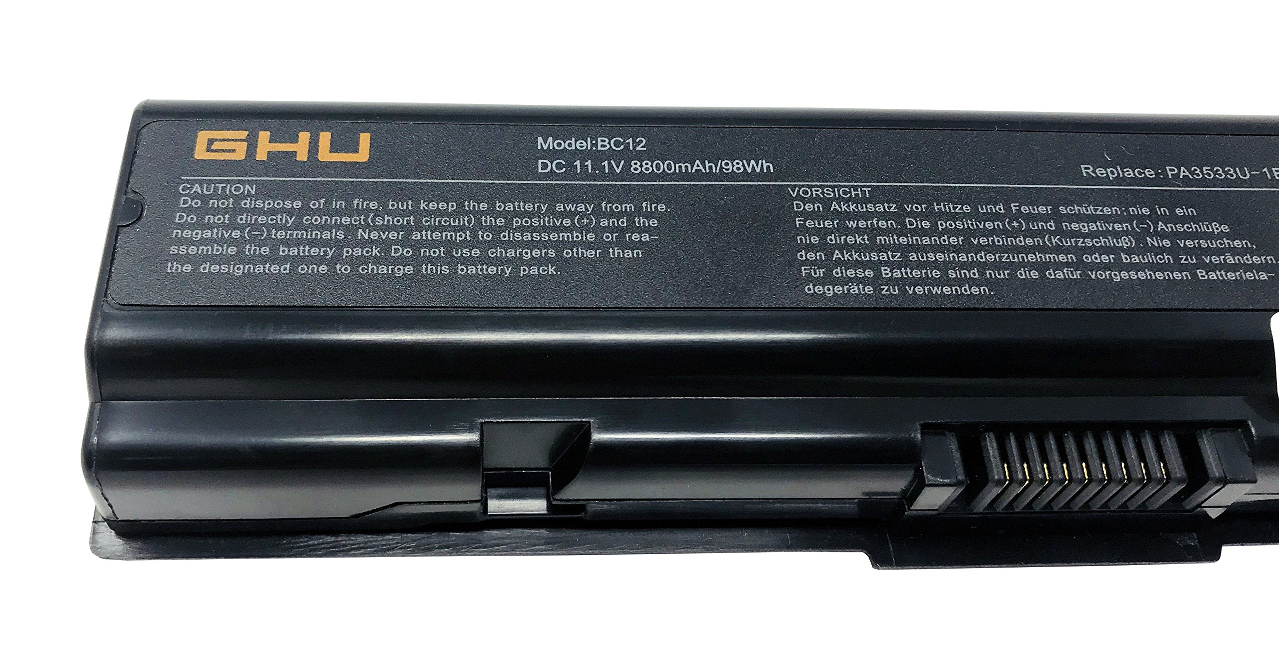 Ghu New Battery 98 Wh Pa3727U-1Bas Pa3727U-1Brs Compatible For Toshiba Satellite A200 A205 A210 A305 A505 L305 L455 L500 L505 Pa