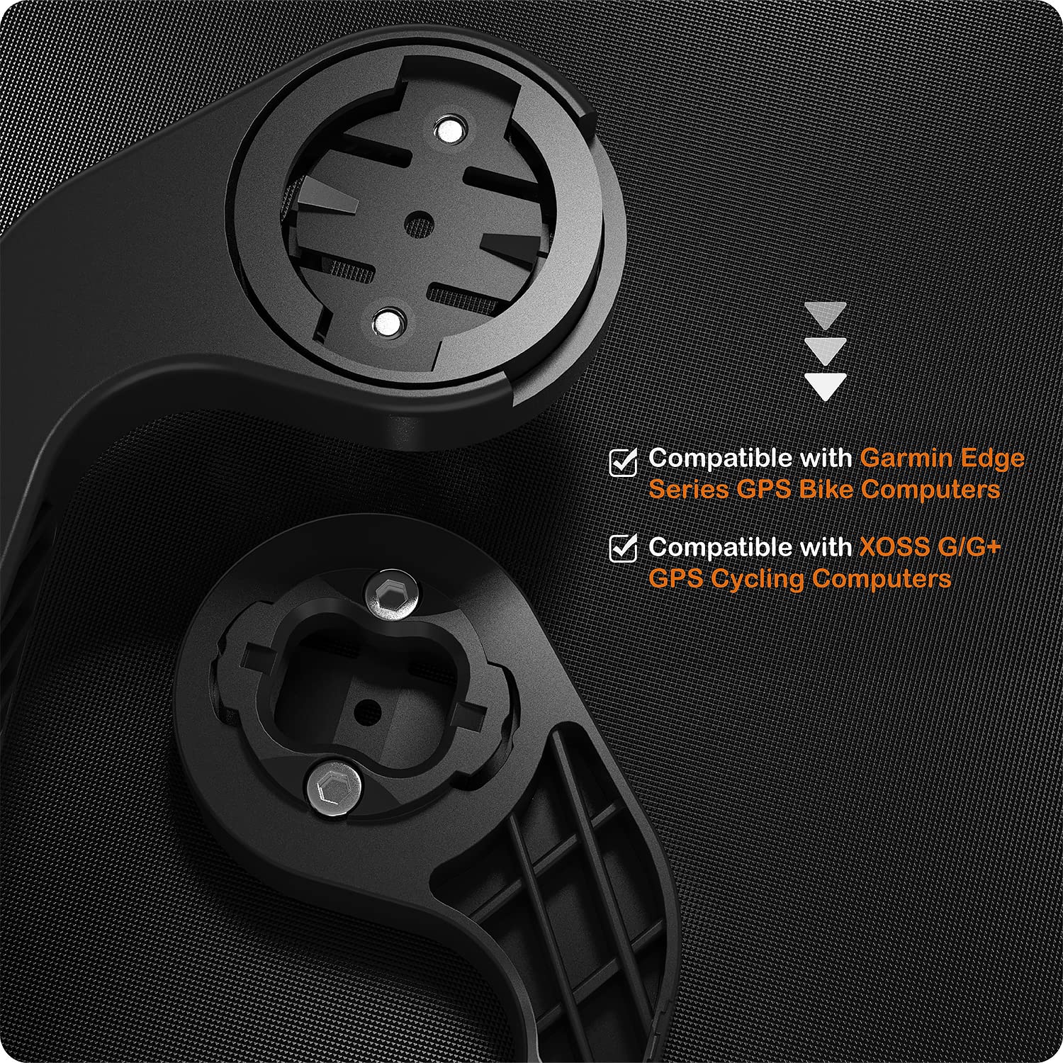 Tusita Flush Out Front Mount Compatible With Garmin Edge Gps Bike Computer, Xoss G/G+, Quarter Turn To Friction Flange Mount Ada