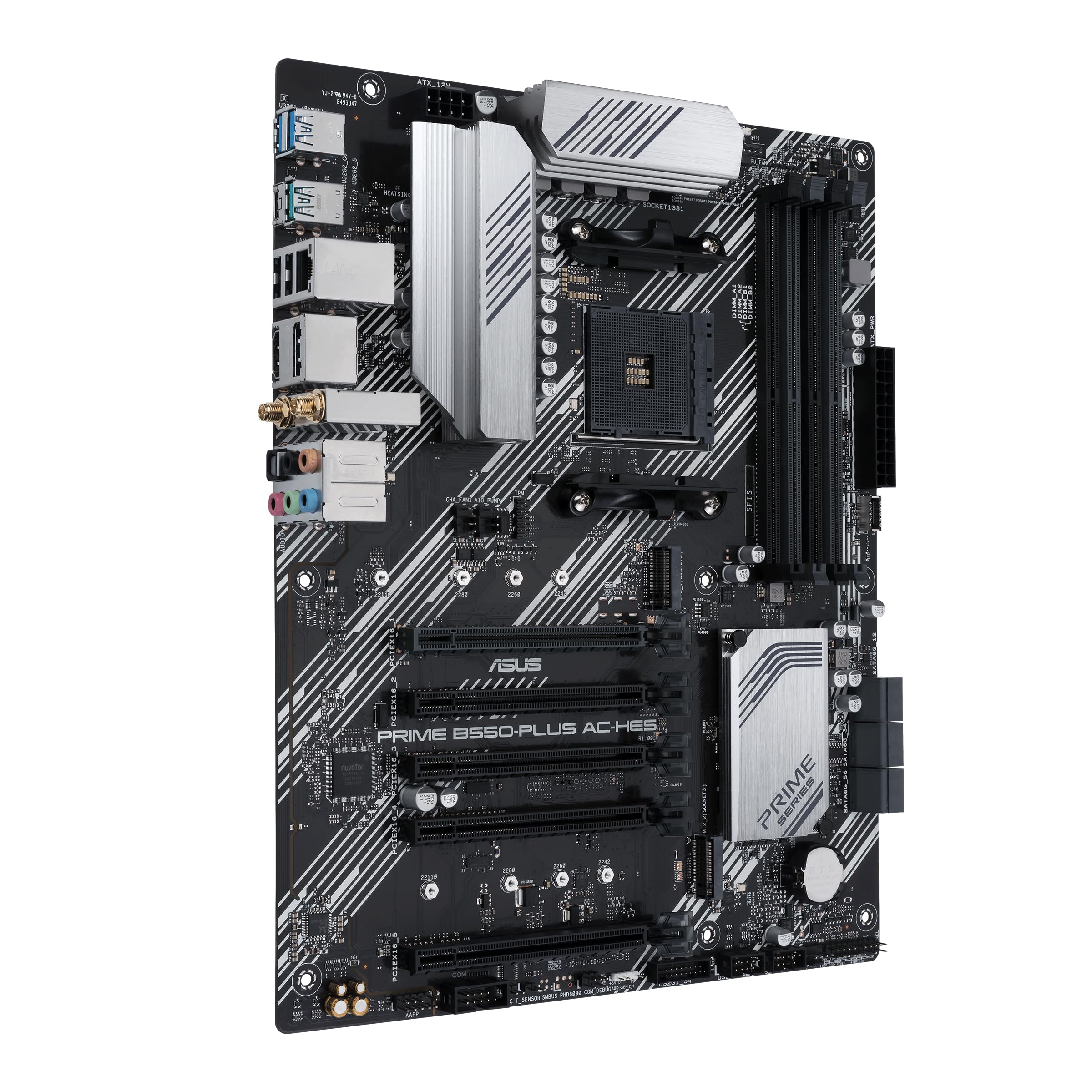 Asus Prime B550 Plus Ac Hes Amd Am4 (3Rd Gen Ryzen) Atx Motherboard (Dual M.2, Pcie4.0, Wifi5, 1Gb Ethernet, Sata 6 Gbps, Usb 3.