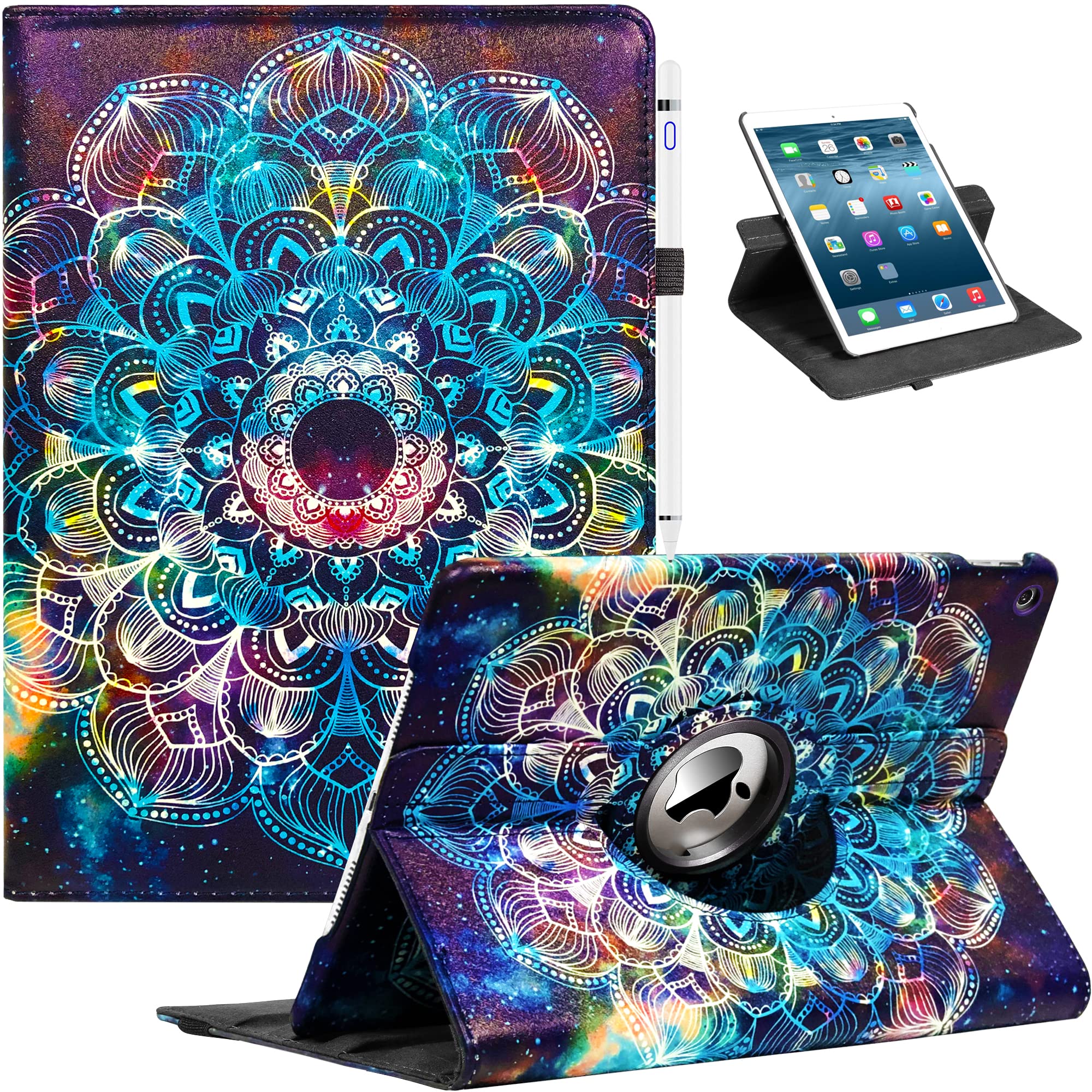 Rotating Case For Ipad 9Th Generation (2021) / 8Th Generation (2020) / 7Th Gen (2019) 10.2 Inch  360 Degree Rotating Multi Angle