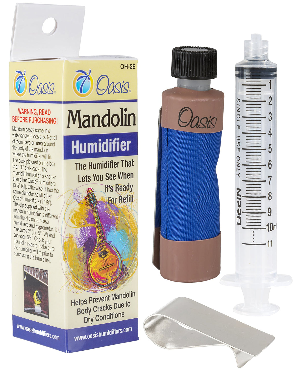 O Oasis Humidifier For Acoustic Guitars (Mandolin