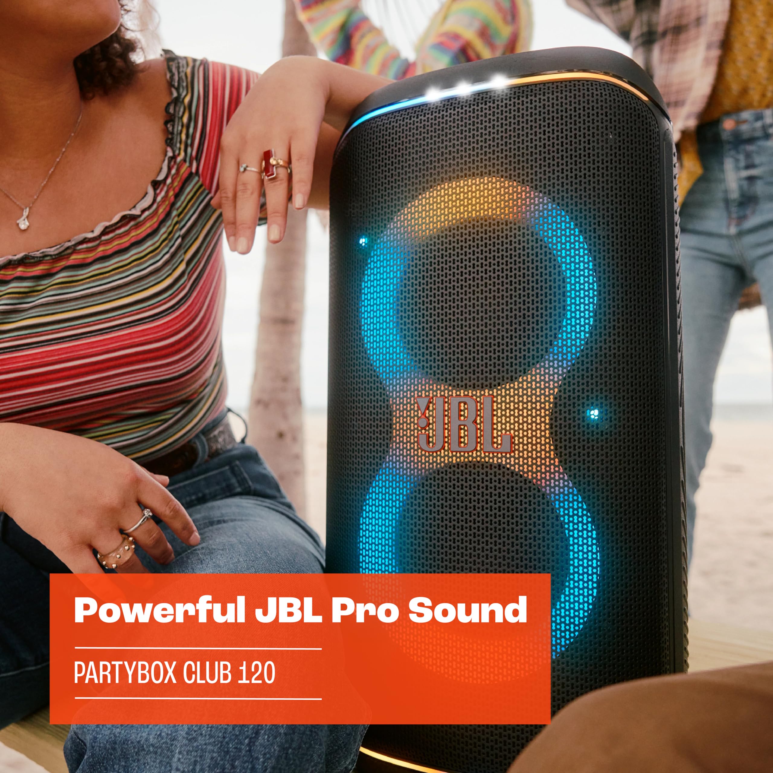 Jbl Partybox Club 120   Portable Party Speaker With Foldable Handle, Powerful Jbl Pro Sound, Futuristic Lightshow, Up To 12 Hour
