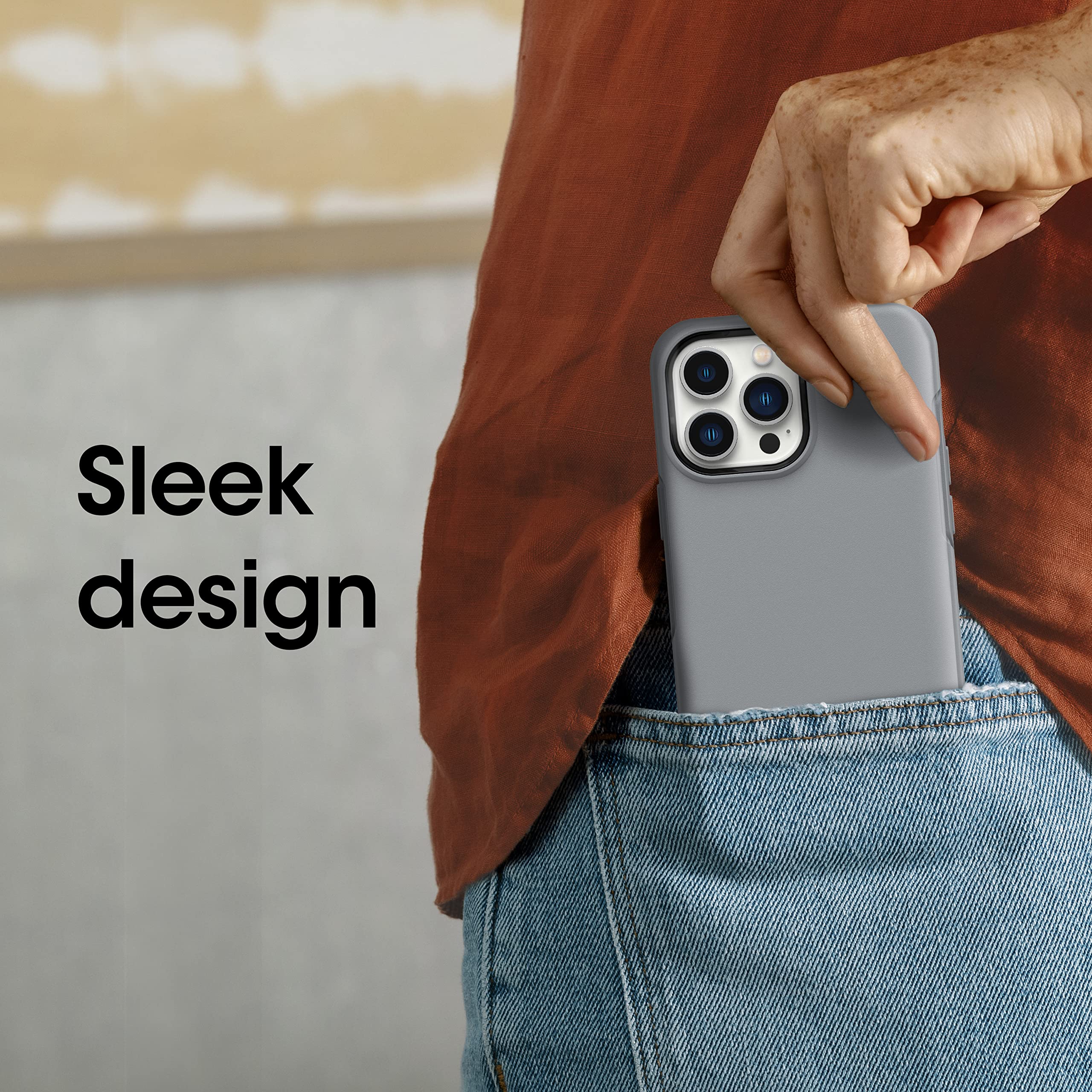 Otterbox Iphone 13 Pro (Only) Symmetry Series Case   Resilience Grey, Ultra Sleek, Wireless Charging Compatible, Raised Edges Pr