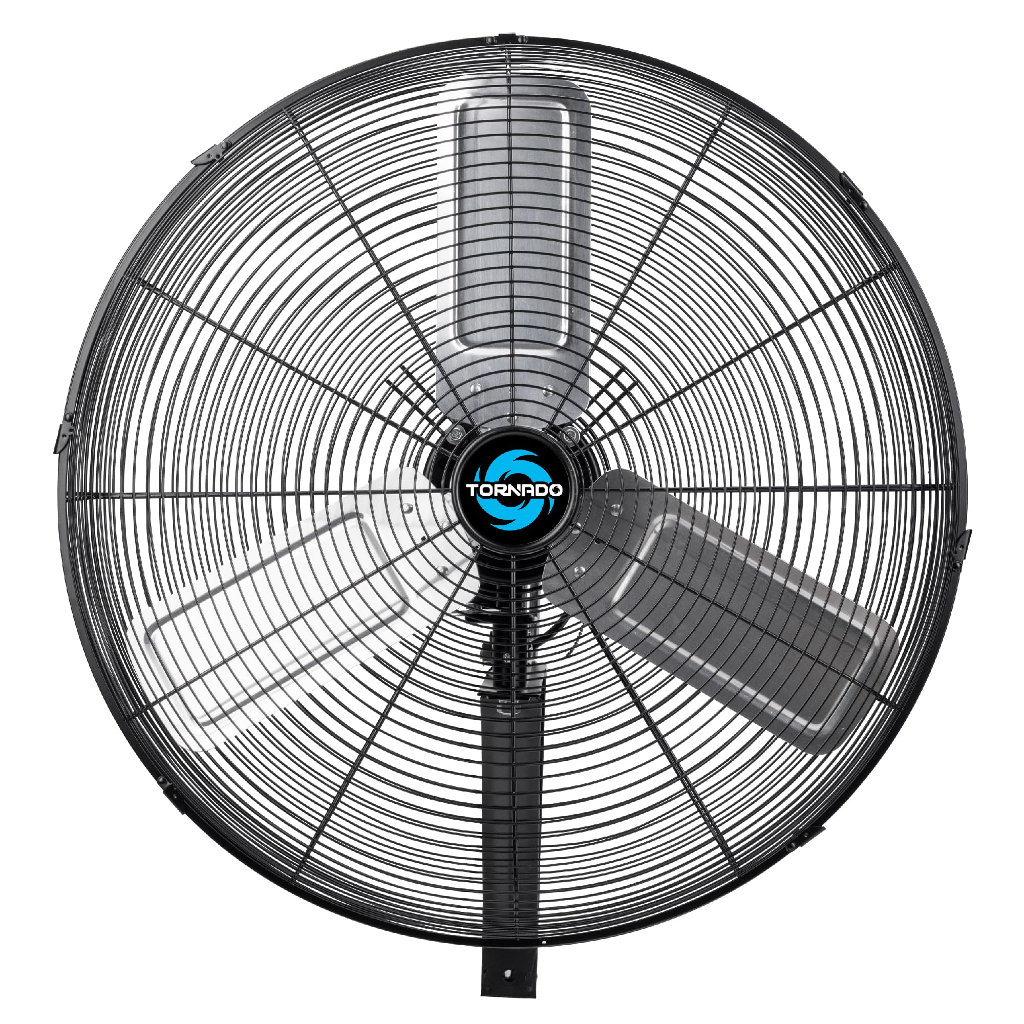 Tornado 24 Inch Pro Series High Velocity Oscillating Wall Mount Fan For Commercial, Industrial Use 3 Speed 7600 Cfm 6.6 Ft Cord