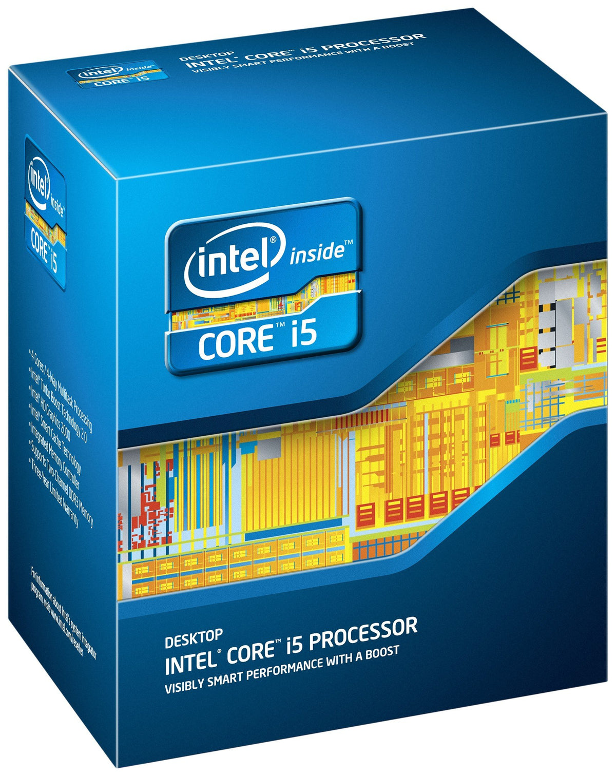 Intel Core I5 2500 Quad Core Processor 3.3 Ghz 6 Mb Cache Lga 1155   Bx80623I52500