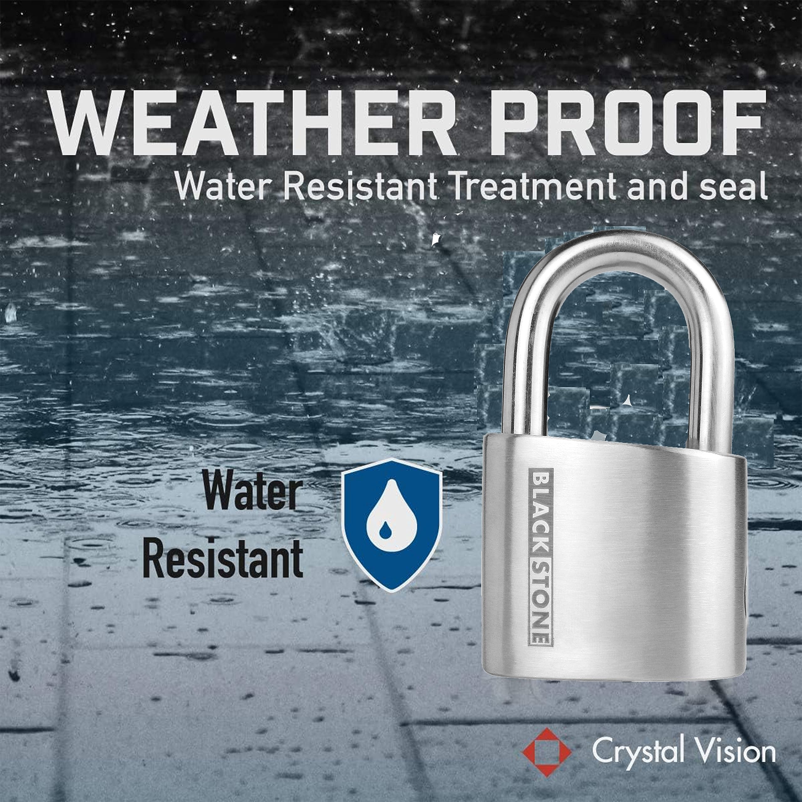 Crystal Vision Anti Theft Loud 130Db Alarm Lock Weather Proof Heavy Duty Multi Purpose (12Mm)