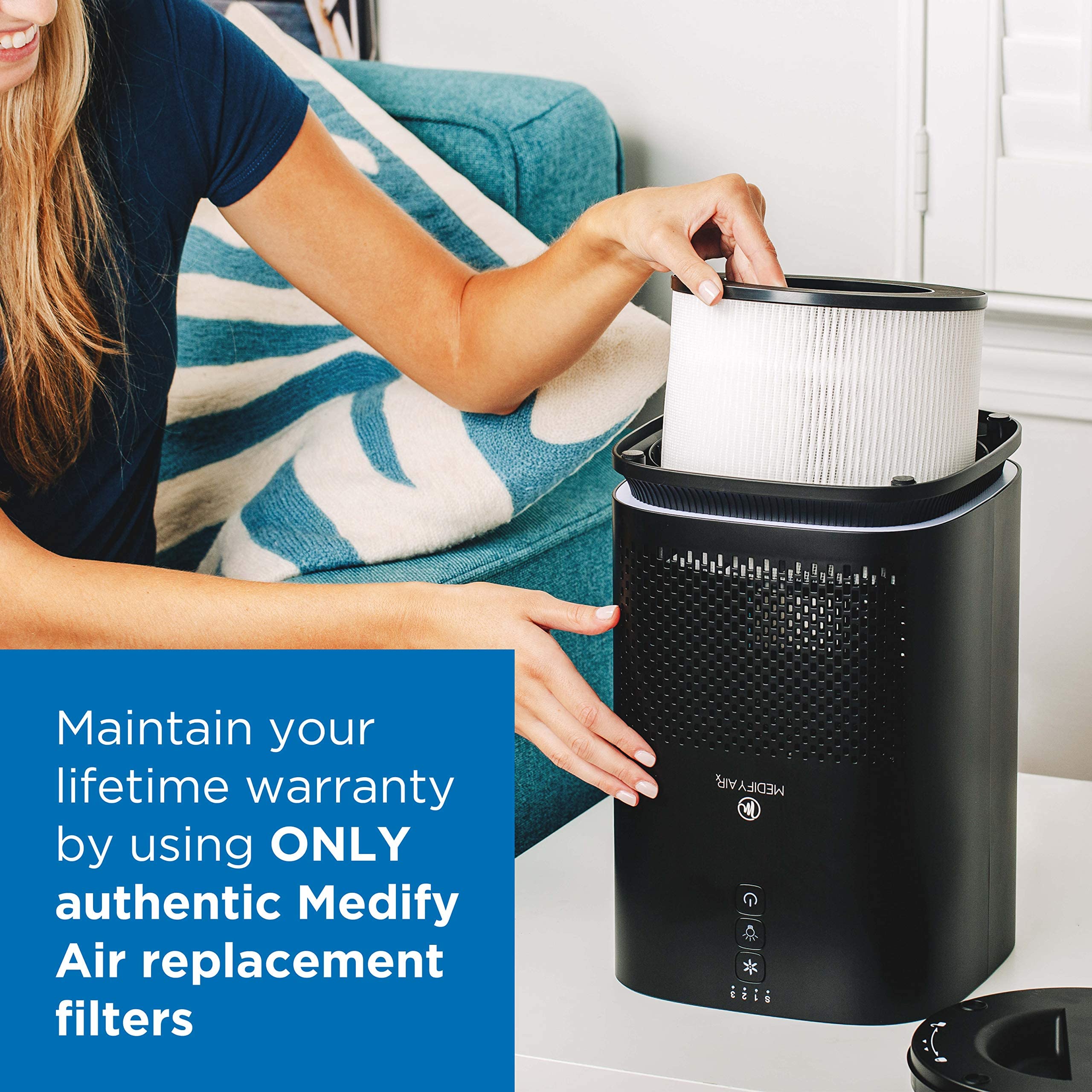 Medify Ma 14 Genuine Replacement Filter | For Allergens, Wildfire Smoke, Dust, Odors, Pollen, Pet Dander | 3 In 1 With Pre Filte
