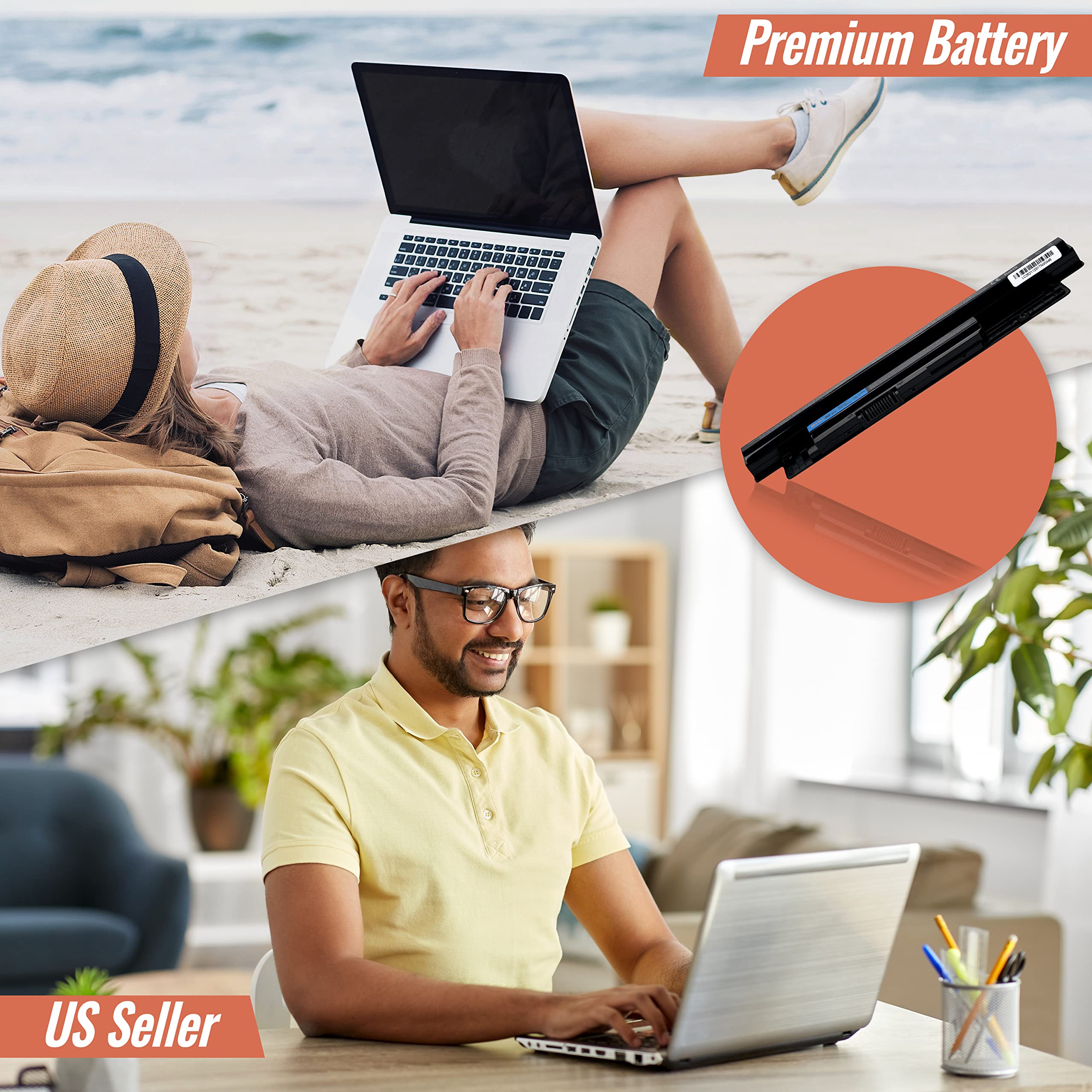 Ghu New Laptop Battery Xcmrd 40 Wh Compatible With Dell Inspiron 14 3421 5421 5437 15 3521 3531 3541 3543 3542 3537 5521 5537 17