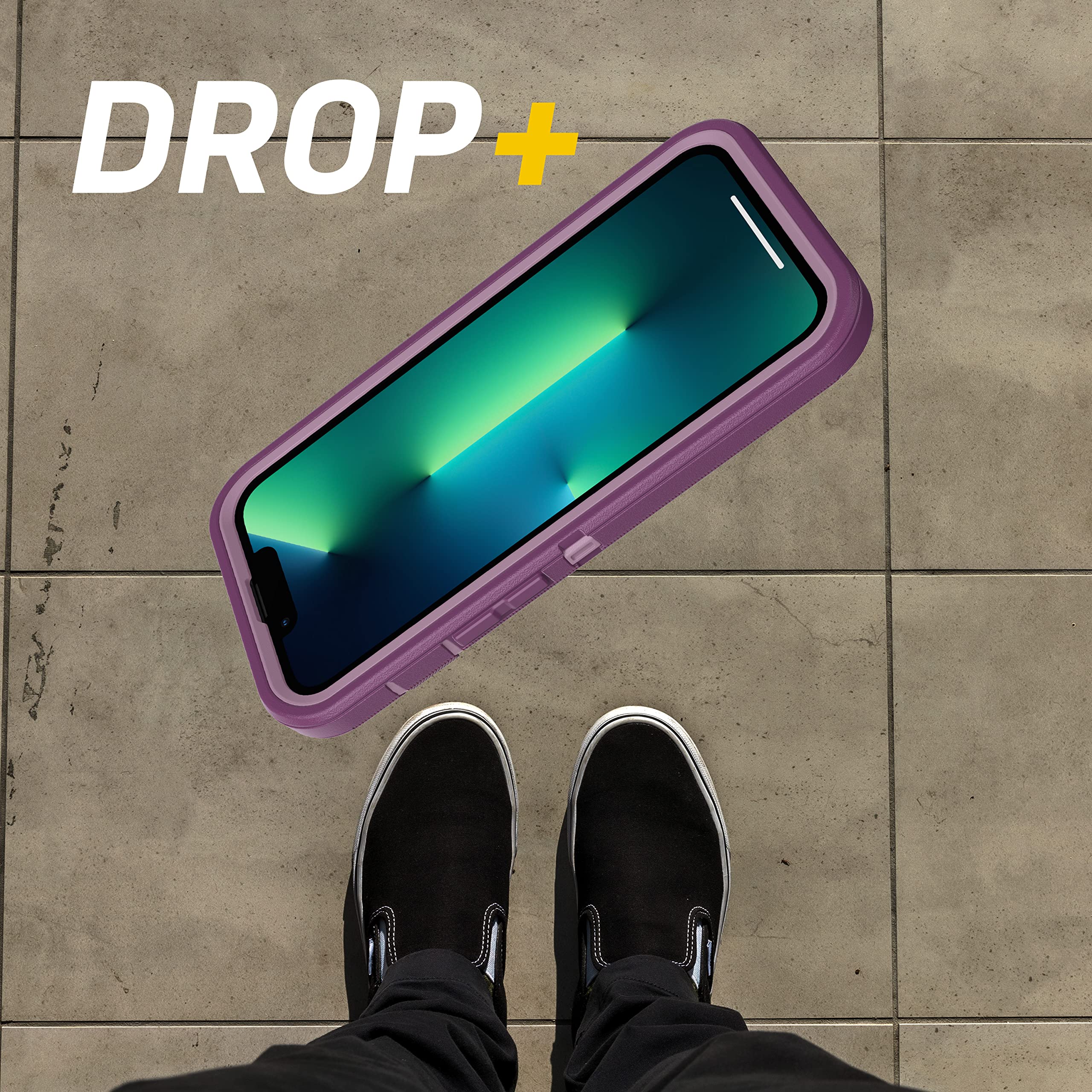 Otterbox Iphone 13 Pro (Only) Defender Series Case   Happy Purple, Rugged & Durable, With Port Protection, Includes Holster Clip