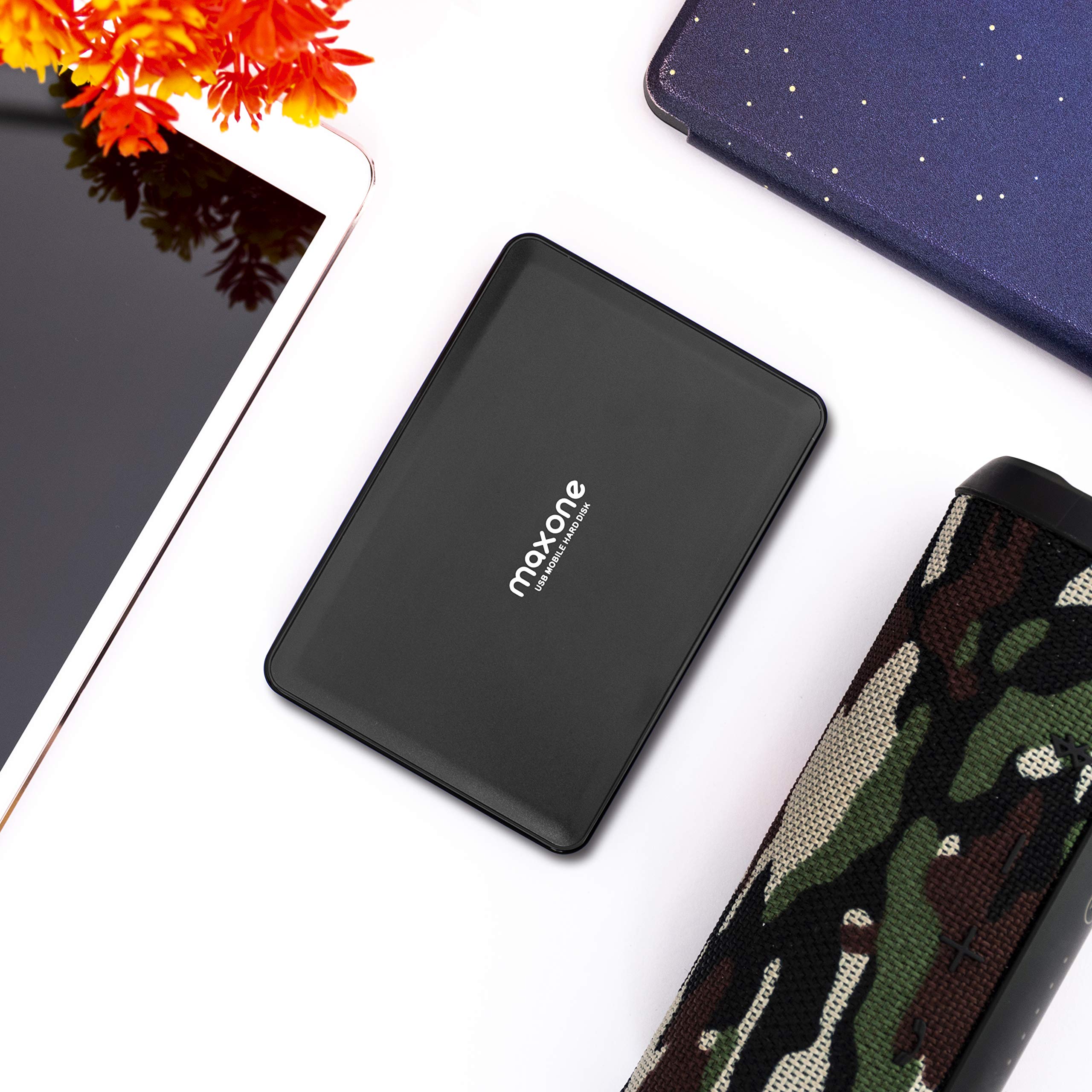 Maxone Portable External Hard Drives 500Gb Usb 3.0 2.5'' Hdd Backup Storage, Compatible With Pc, Desktop, Laptop, Black