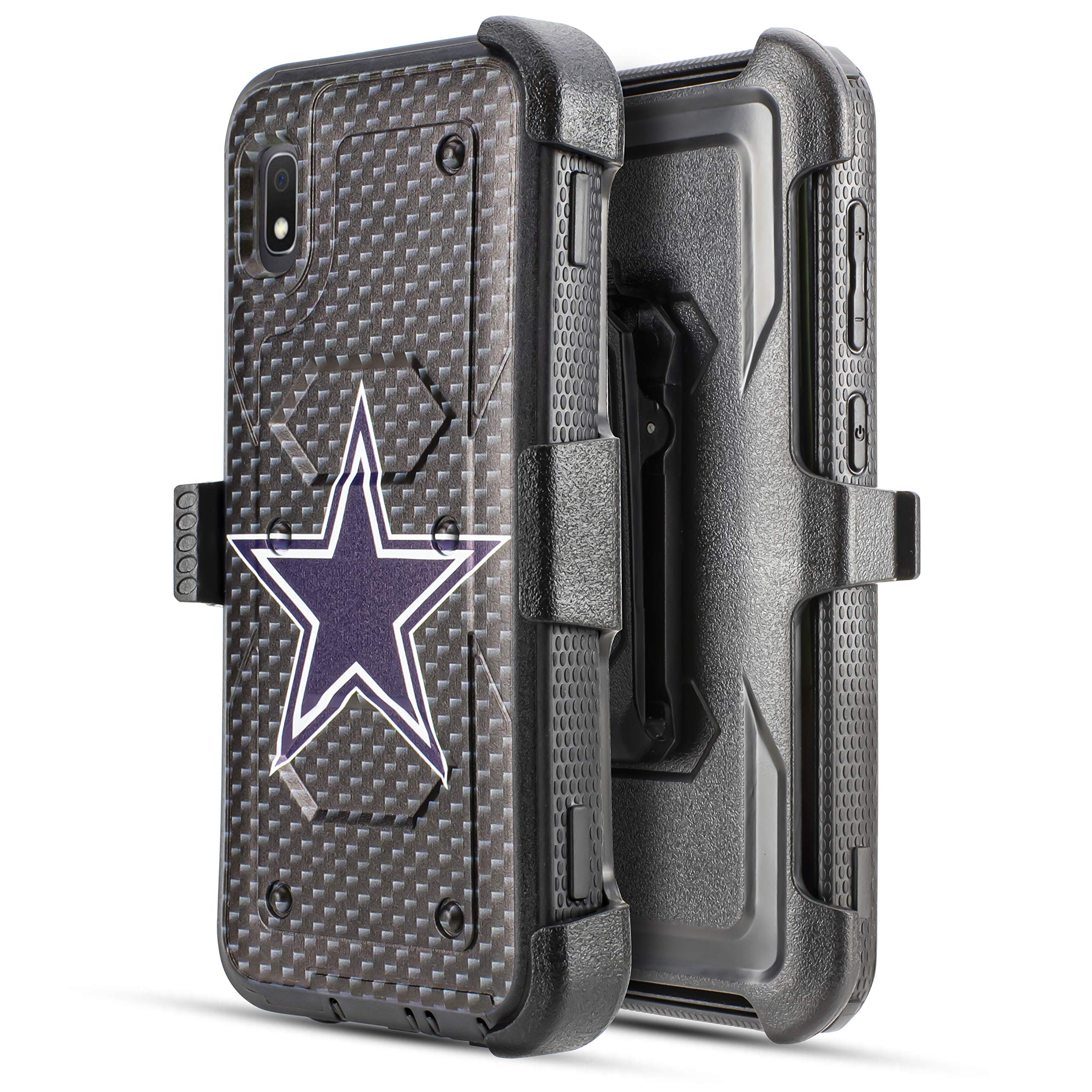 For Samsung Galaxy A10E Case, Heavy Duty Shockproof Built In Screen Full Body Protection Case Cover With Swivel Belt Clip And Ki