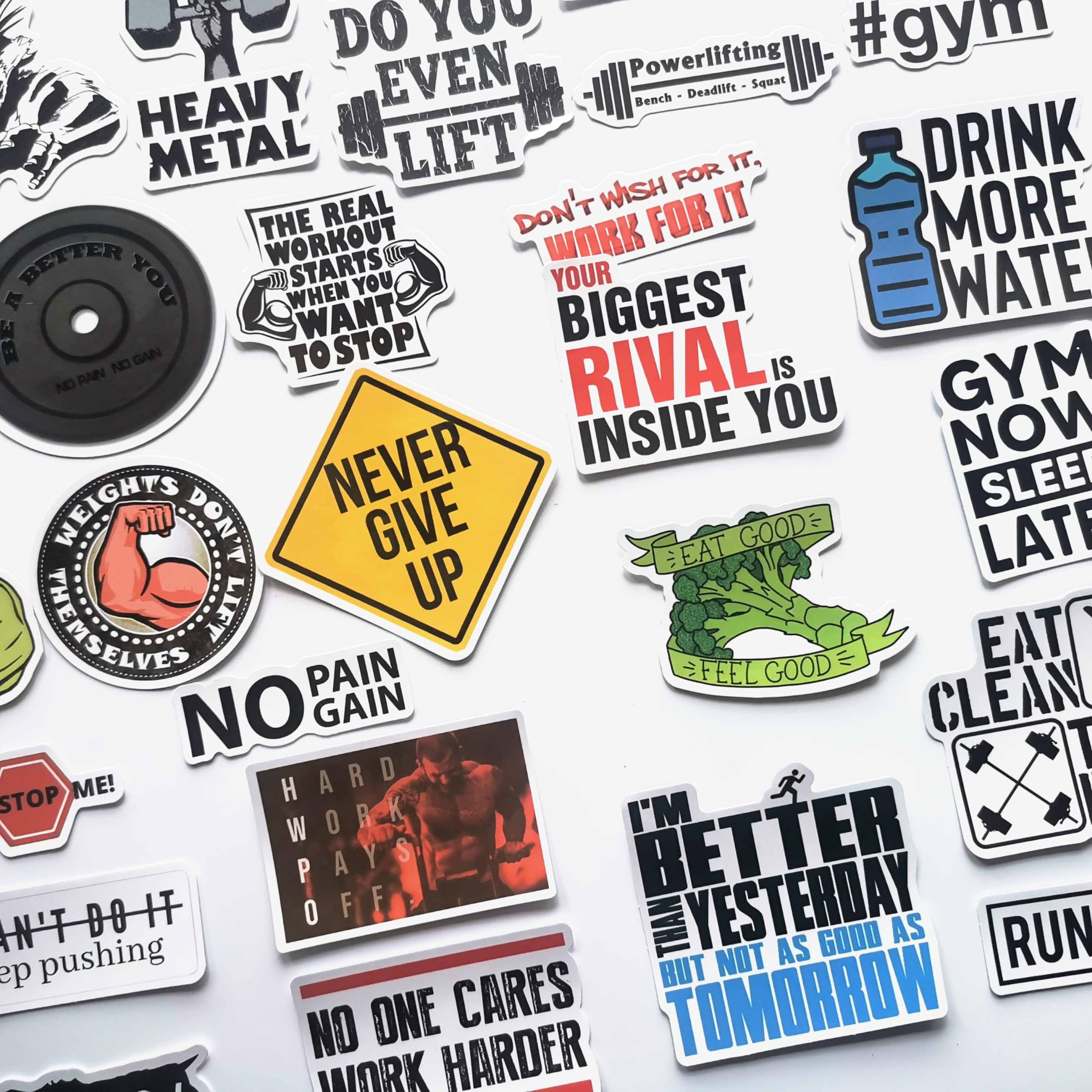 Mirosan Joke Gym Decals Fitness Motivational Sticker Kettle Bell Weightlifting Athlete Exercise Quote Stickers