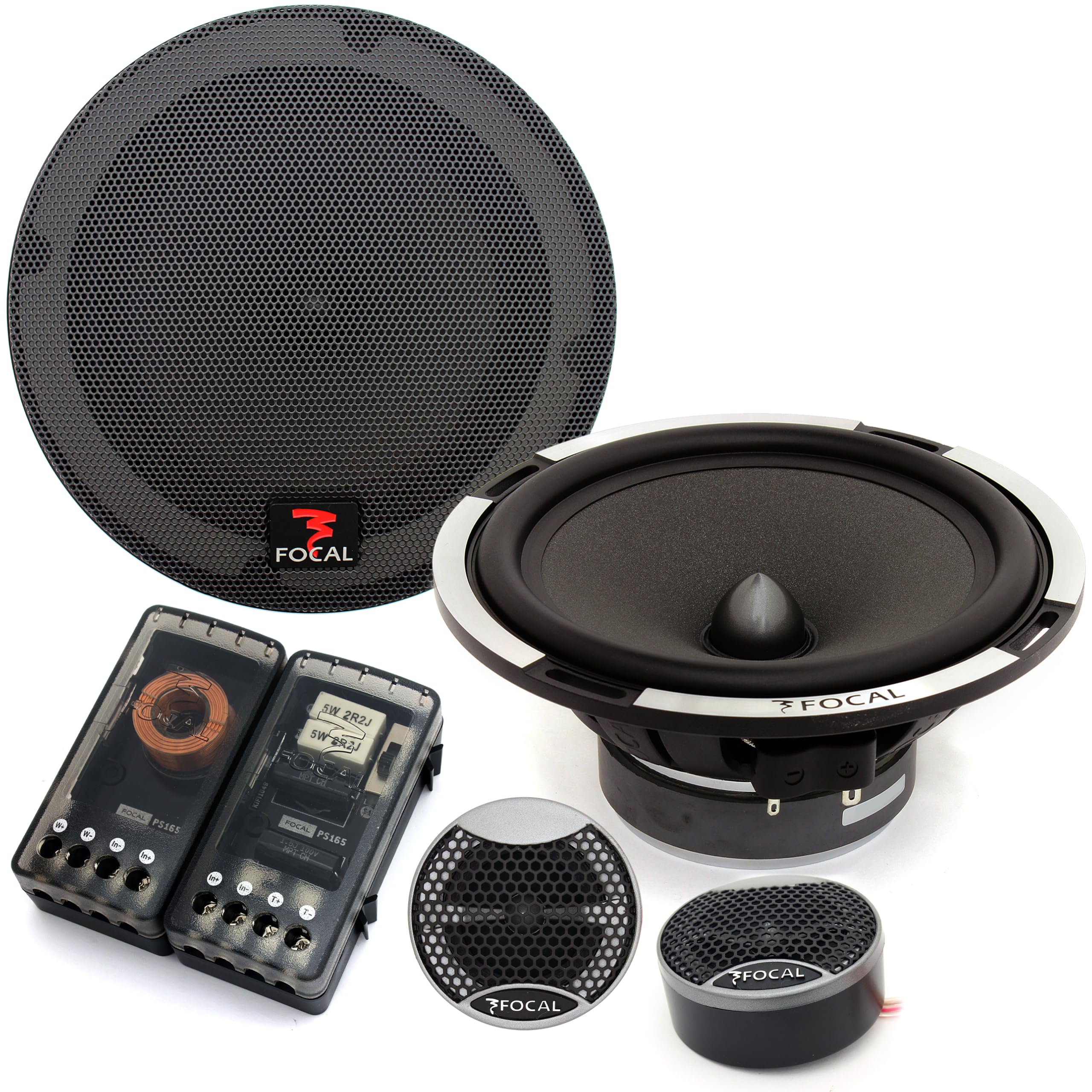 Focal 6.5 Car Audio Component Speakers 2 Ohm Performance Series System(PS-165X2 6.5 Components)