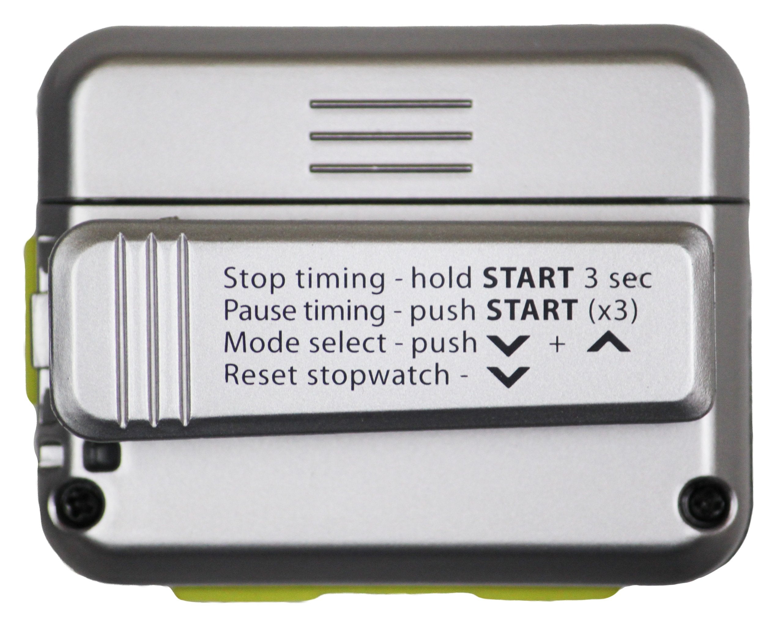 Gymboss Interval Timer And Stopwatch   Silver/Yellow Metallic Gloss