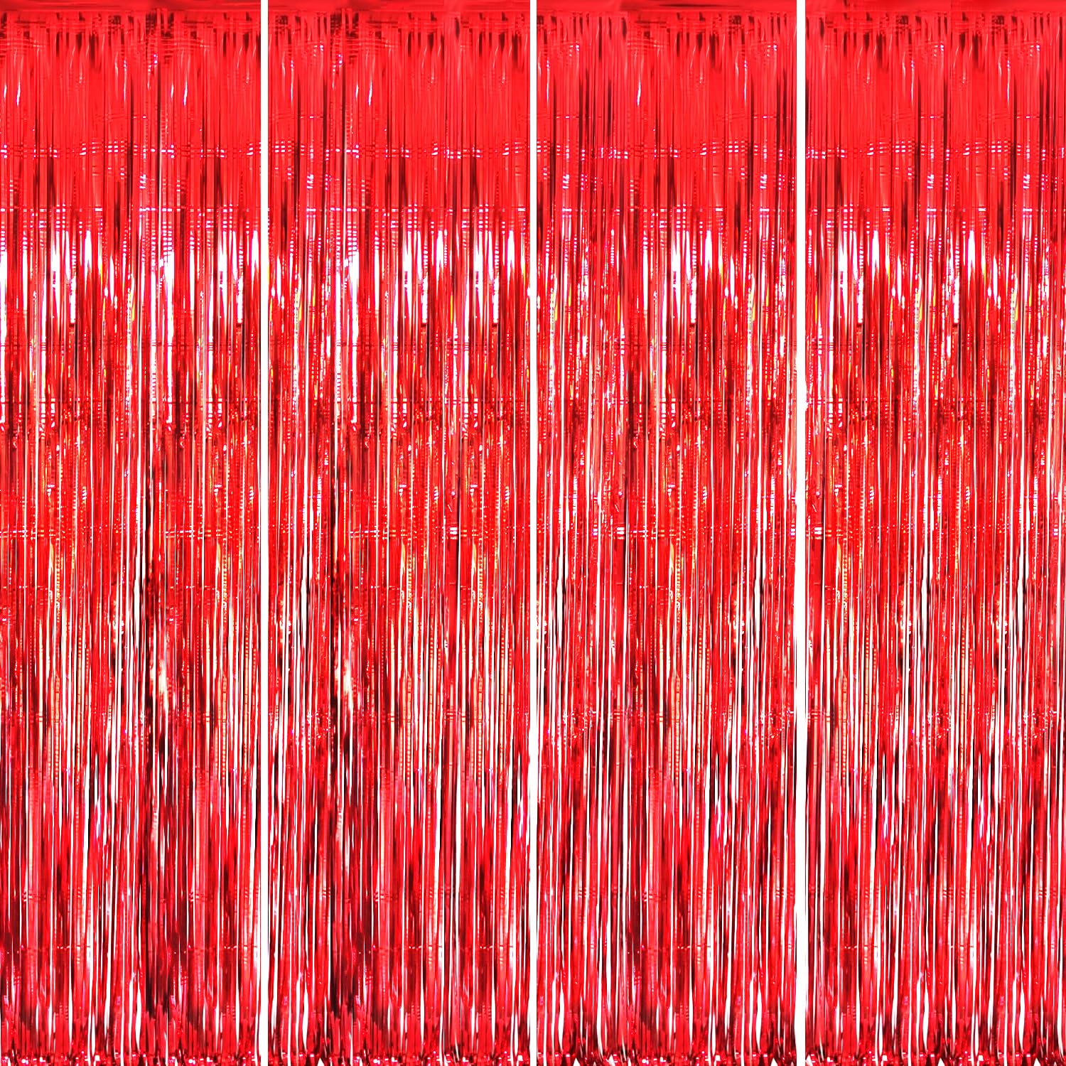 Goer 3.2 Ft X 9.8 Ft Metallic Tinsel Foil Fringe Curtains Party Photo Backdrop Party Streamers For Birthday,Graduation,New Year