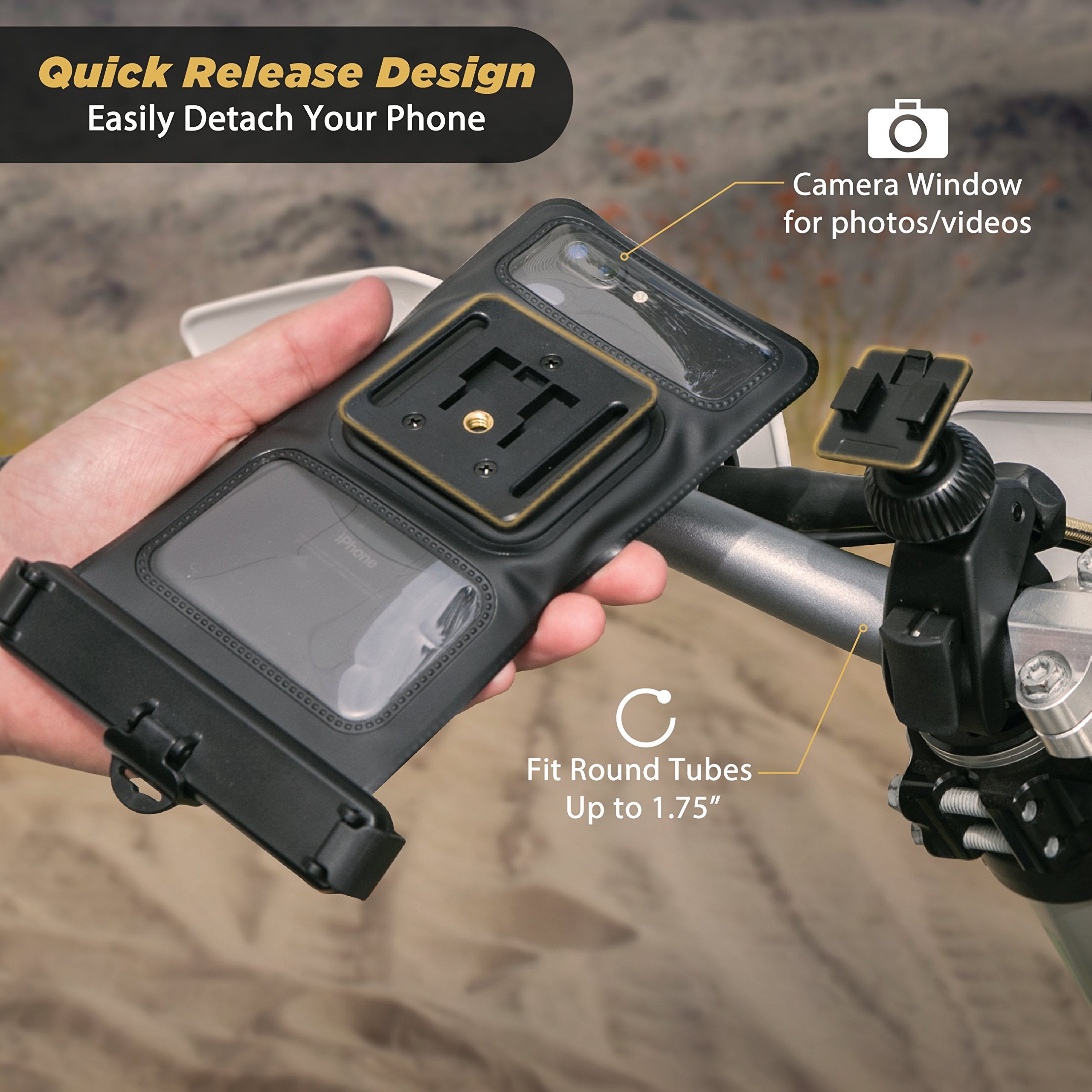 SCOSCHE PSM11005 TerraClamp Quick Release 3 in 1 Vehicle Tube Mount