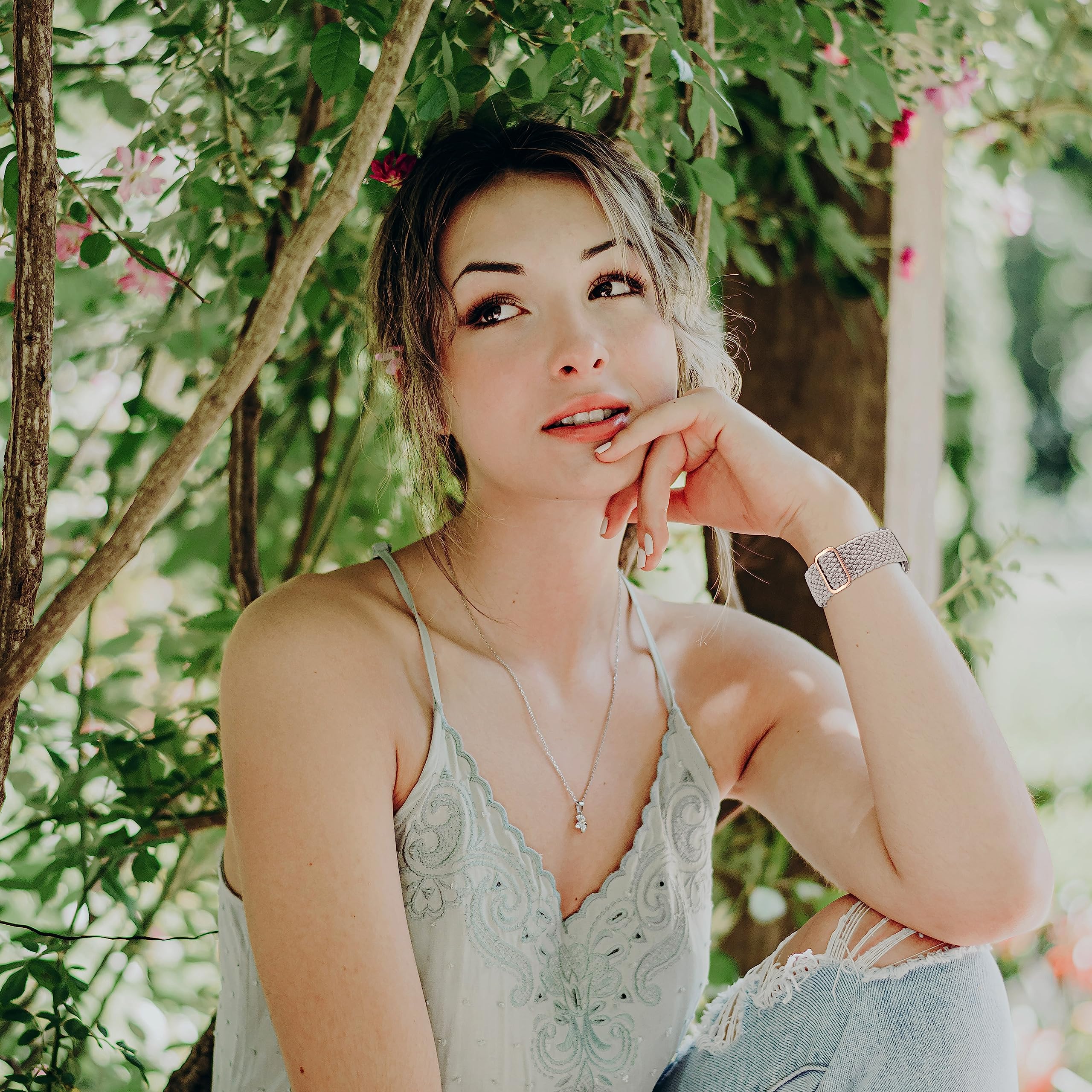 Braided Solo Loop Compatible With Apple Watch Band 38Mm 40Mm 41Mm 42Mm 44Mm 45Mm 49Mm For Women Men, Nylon Elastic Straps Wristb