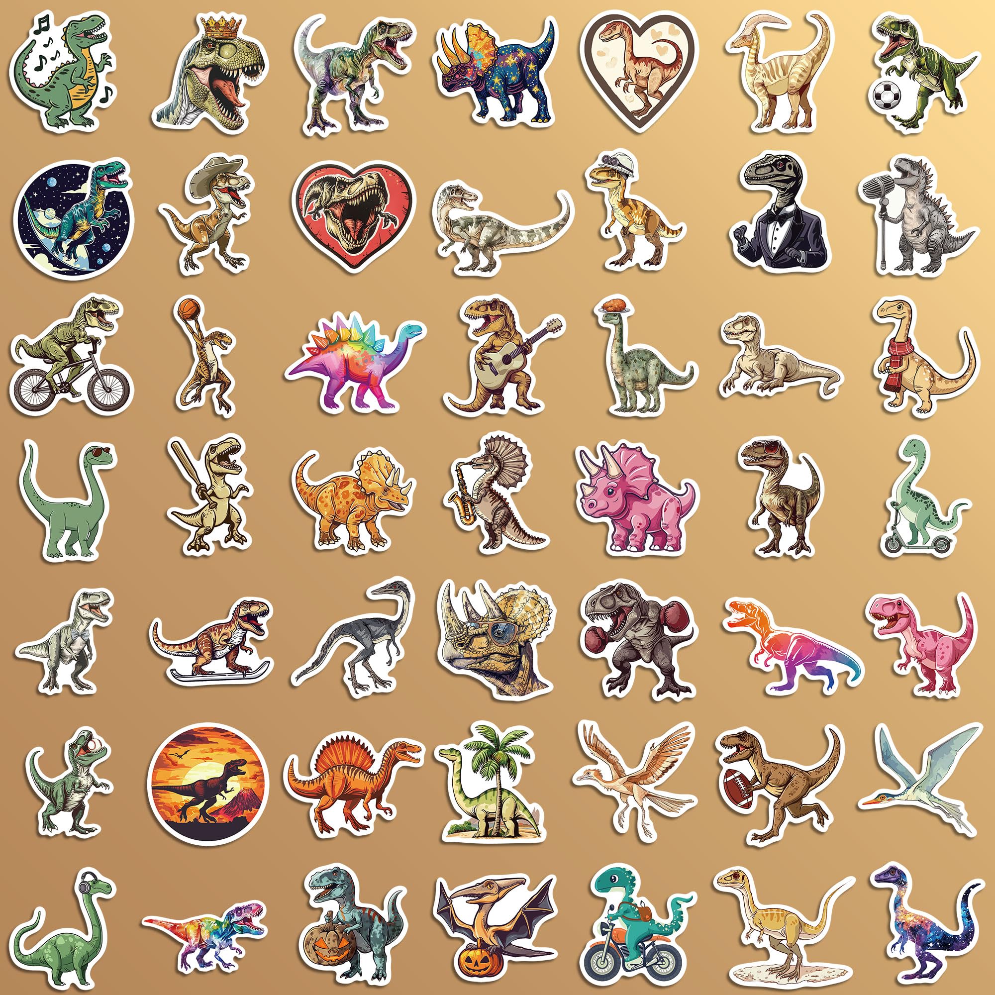 102 Pack Cute Dinosaur Stickers For Kids,Dino Stickers For Stationery,Luggage,Teaching Rewards,Dinosaur Party Favors Vinyl Waterproof Stickers For Water Bottles,Laptop
