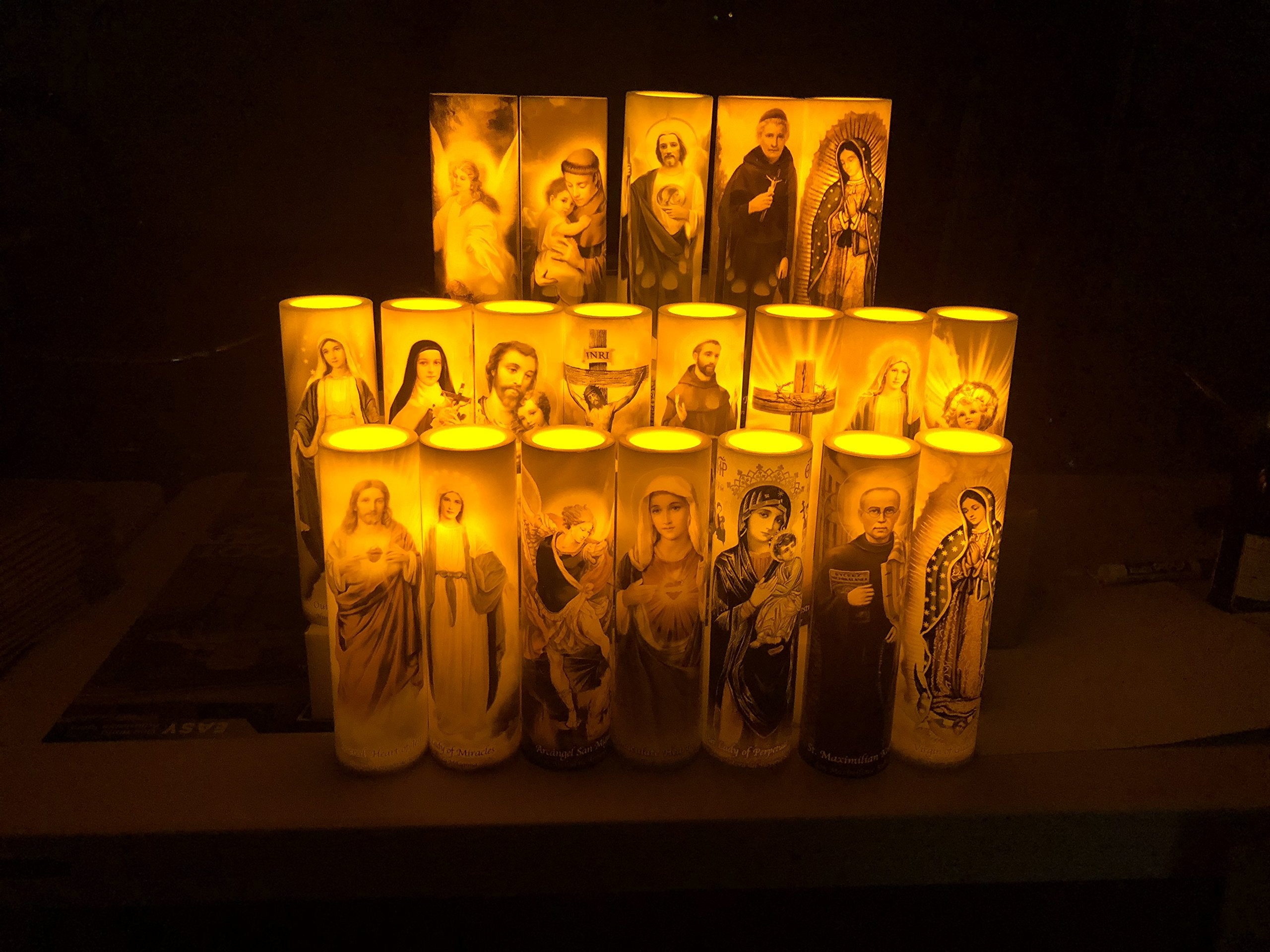 The Saints Collection St Peregrine, Led Flameless Devotional Prayer Candle