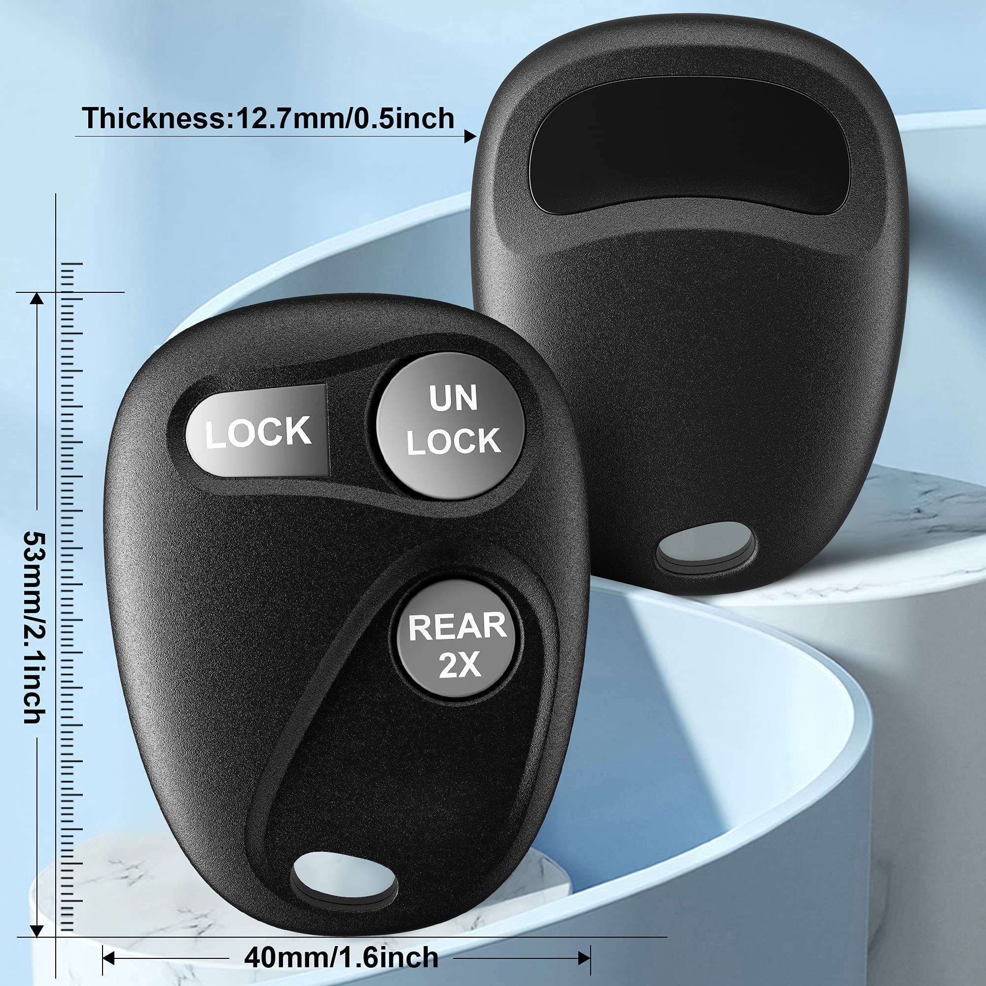 Vofono 3 Buttons Keyless Entry Remote Control Key Fob Car Remote Fits For Chevrolet Tahoe 1997-2000/Suburban 1997-1999/Yukon1997