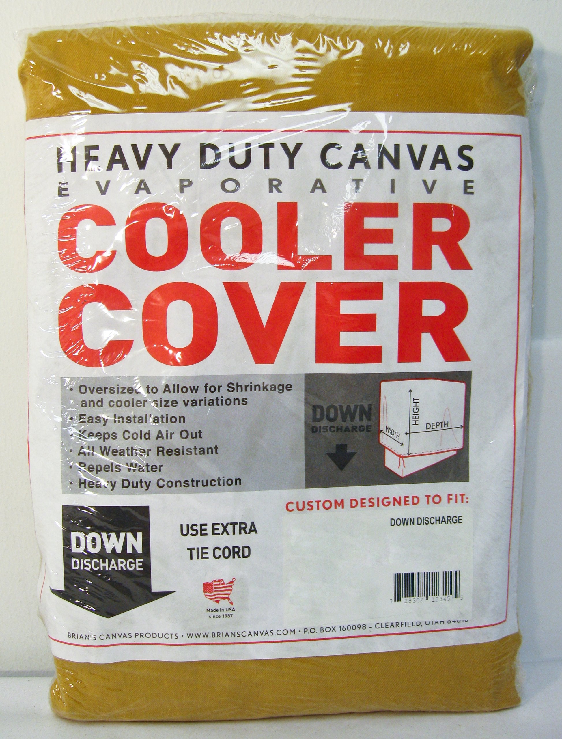 34''W X 34''D X 36''H Down Draft Heavy Duty Canvas Cover For Evaporative Swamp Cooler (34 X 34 X 36)