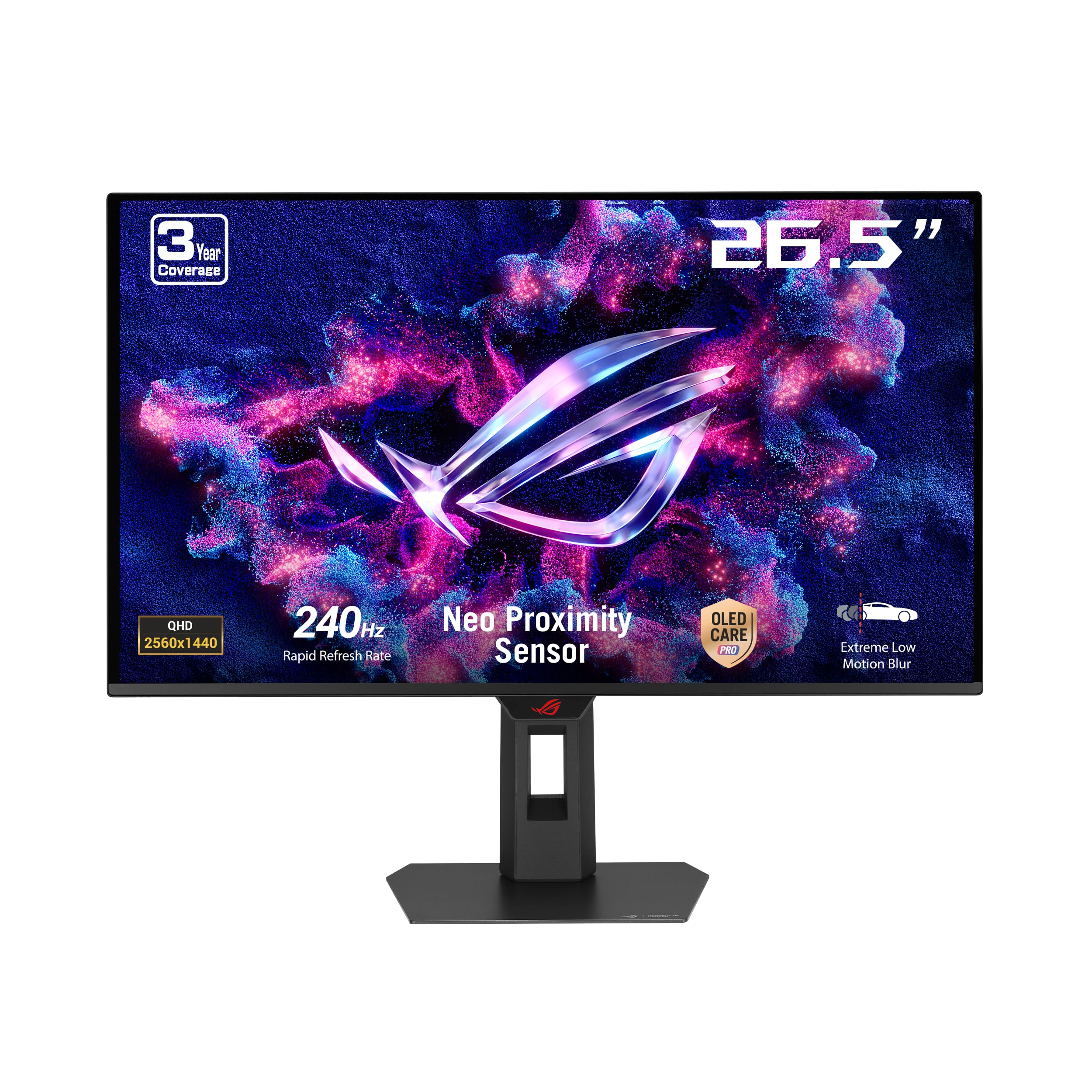 ROG Strix XG27AQDMES Gaming Monitor (27 Inch (26.5 Inch Visible) 1440p QD-OLED, 240 Hz, 0.03ms, Neo Proximity Sensor, ASUS OLED