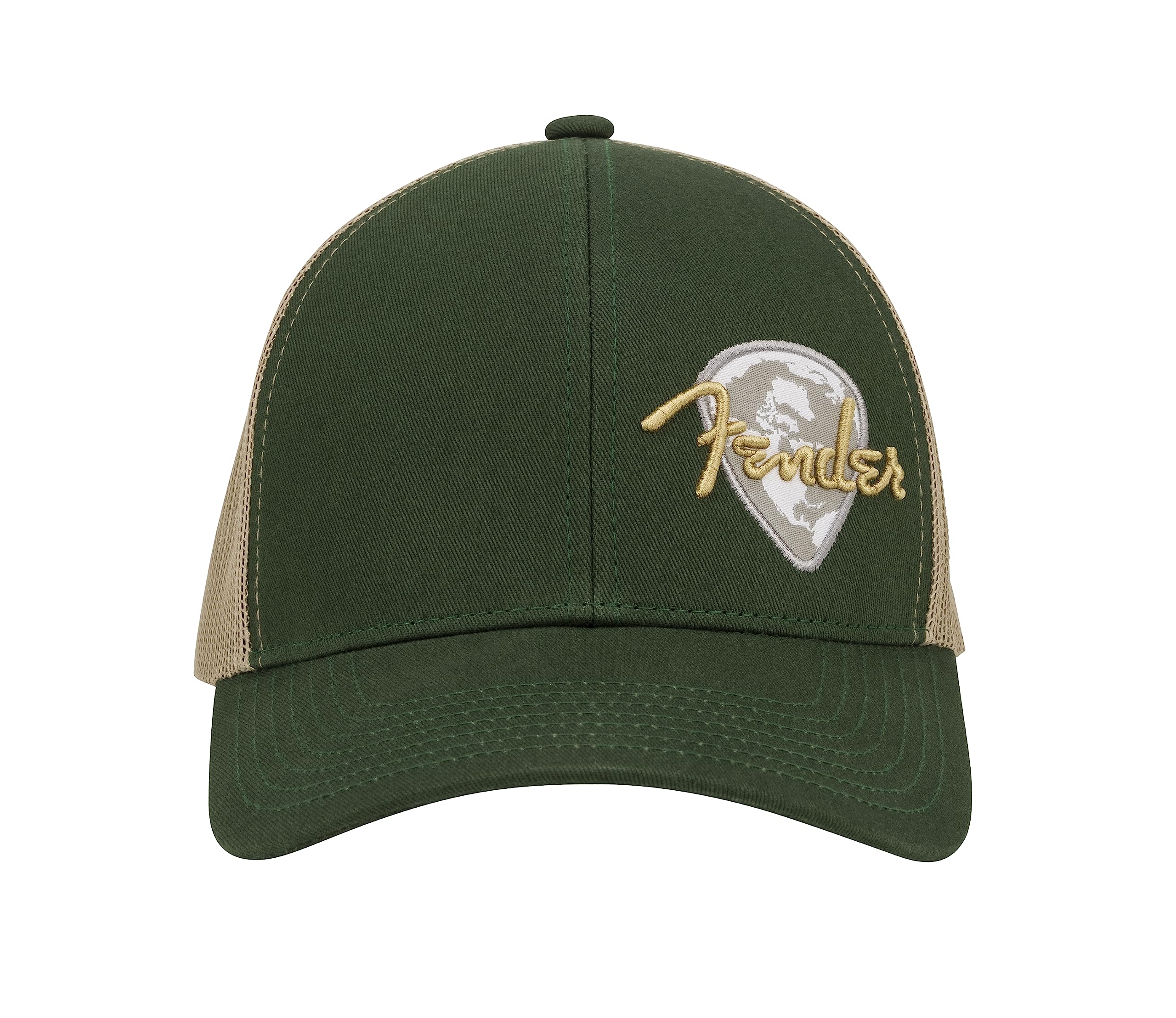 Fender Globe Pick Patch Hat, Green/Khaki, One Size
