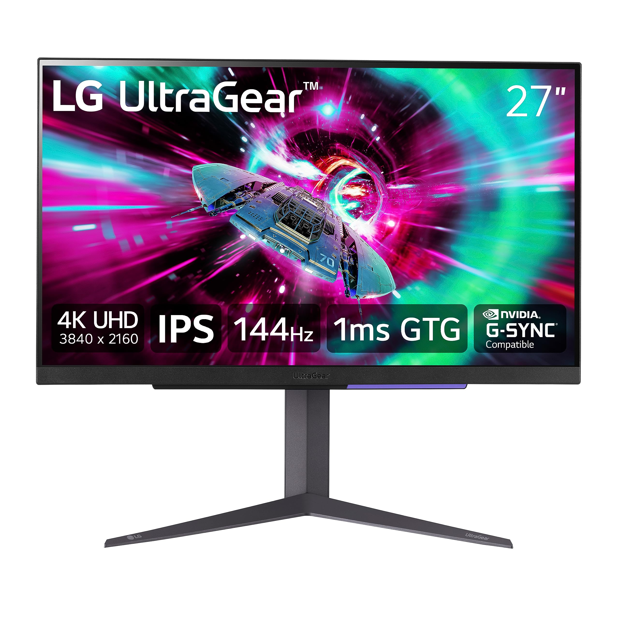 Lg 27'' Ultragear 4K Uhd (3840X2160) Gaming Monitor, 144Hz, 1Ms, Vesa Displayhdr 400, G Sync And Amd Freesync Premium, Hdmi 2.1,