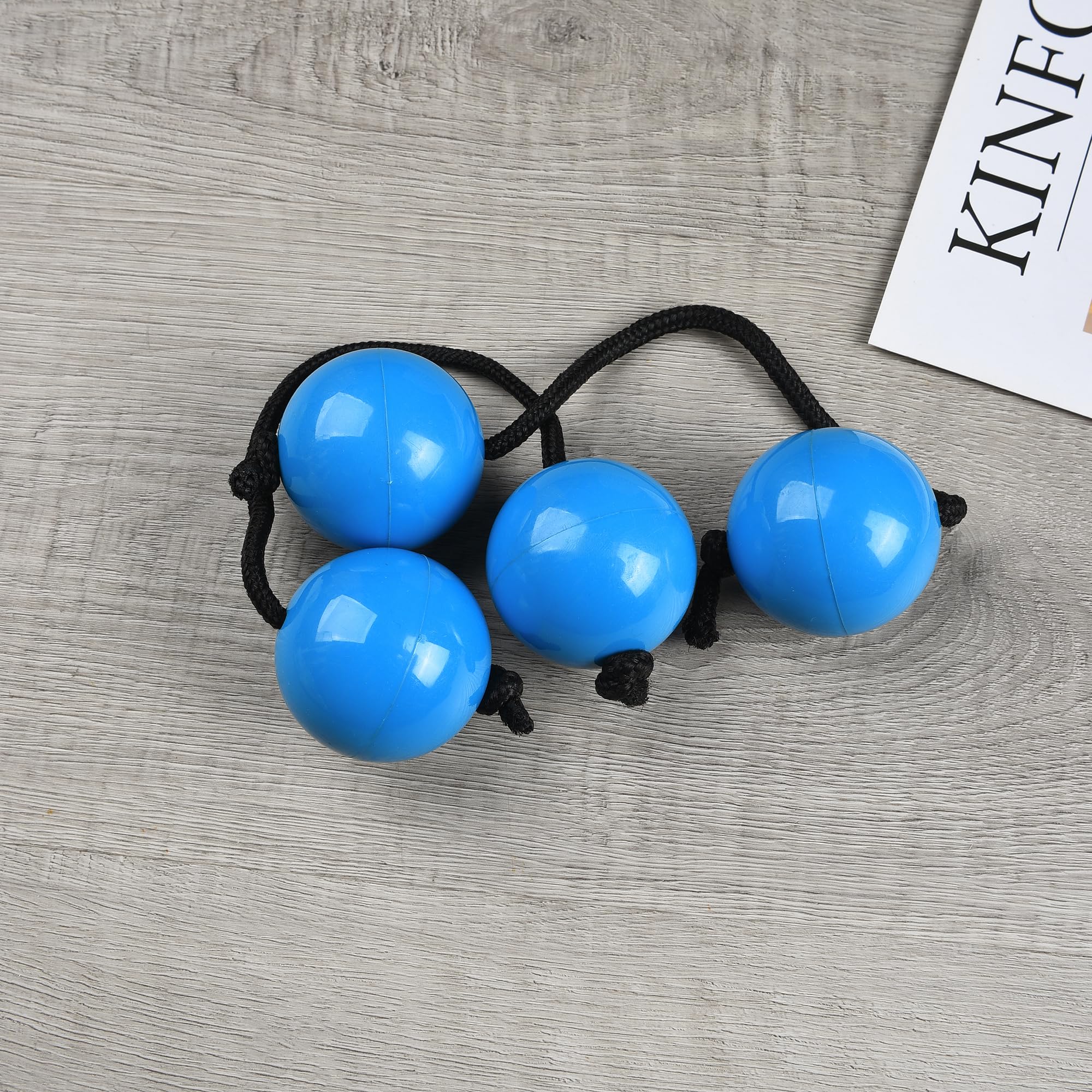 2Pcs Asalato Shakers, Kashaka Rhythmic Ball African Musical Instrument Aslatua Shakers, Blue