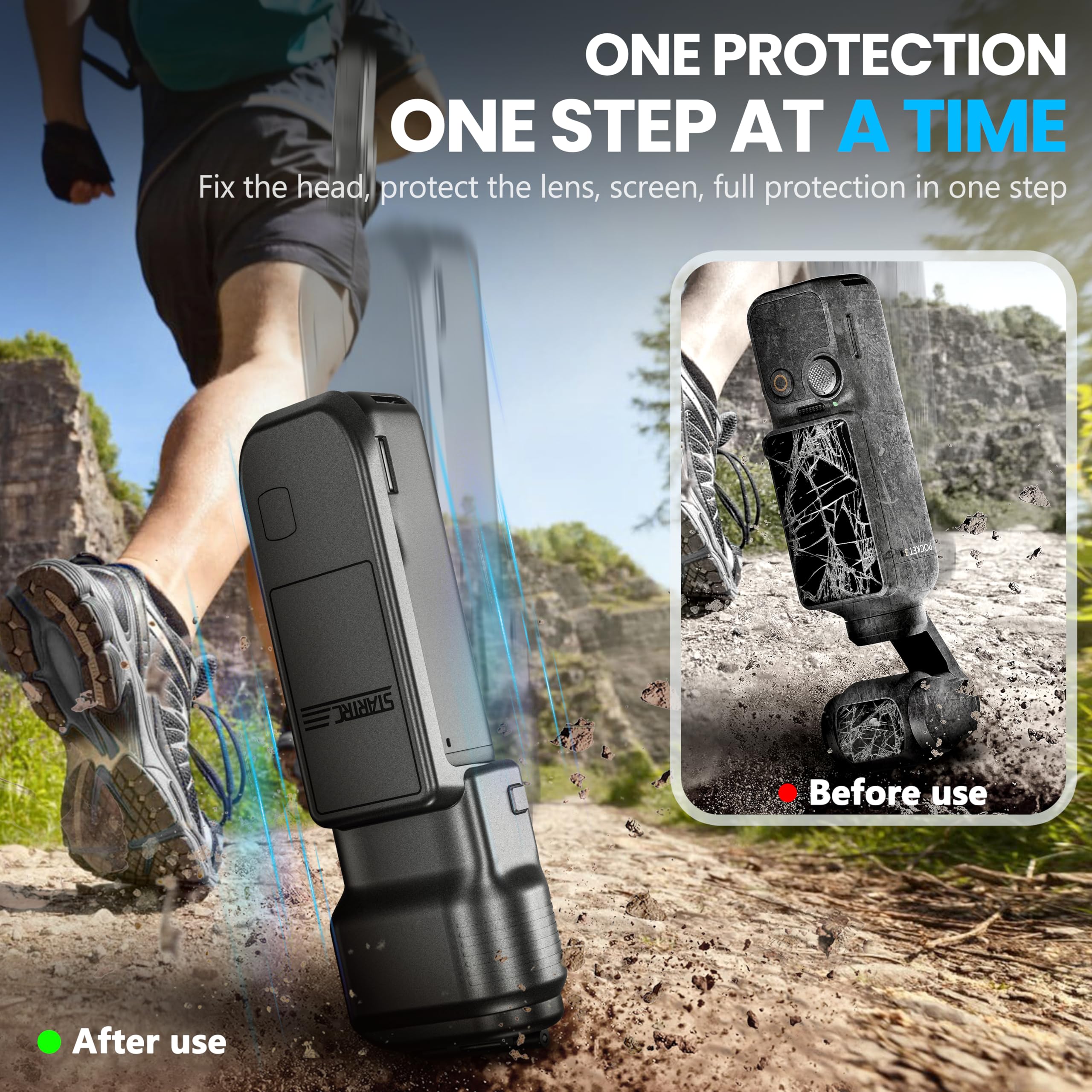 Startrc Gimbal Protective Cover For Dji Osmo Pocket 3 Creator Combo, Anti Fall Storage Handheld Camera Lens Screen Protector For