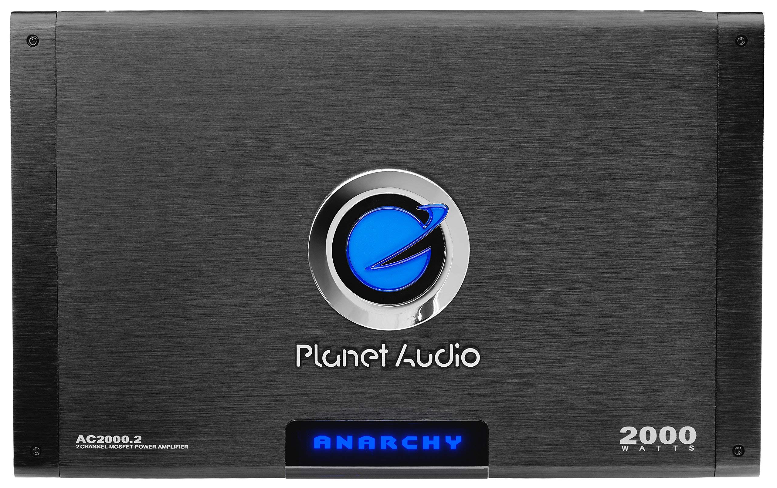 Planet Audio AC2000.2 2 Channel Car Amplifier - 2000W, MOSFET, Black, High/Low Inputs, Subwoofer Compatible