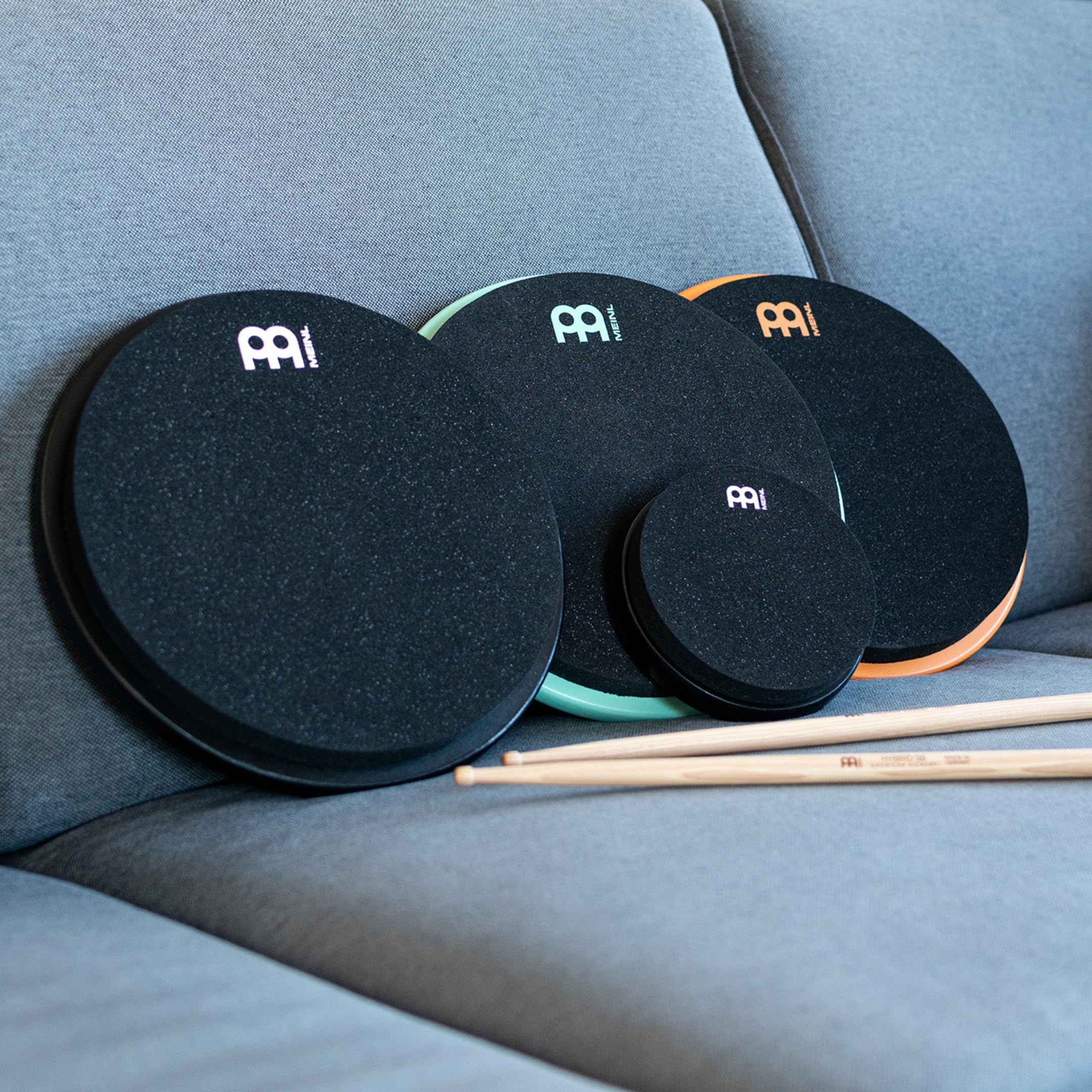 Meinl Cymbals 6 Marshmallow Drum Practice Pad For Ultra-Quiet Sticking, Medium Rebound And Mountable On Cymbal Stands (Mmp6Or)