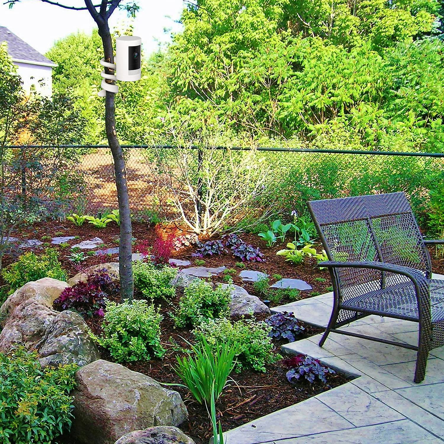 2Pack Flexible Twist Mount For Ring Stick Up Cam & Ring Indoor Cam(1St Gen), Flexible Gooseneck Mounting Bracket To Attach Your Camera Anywhere With No Tools   White