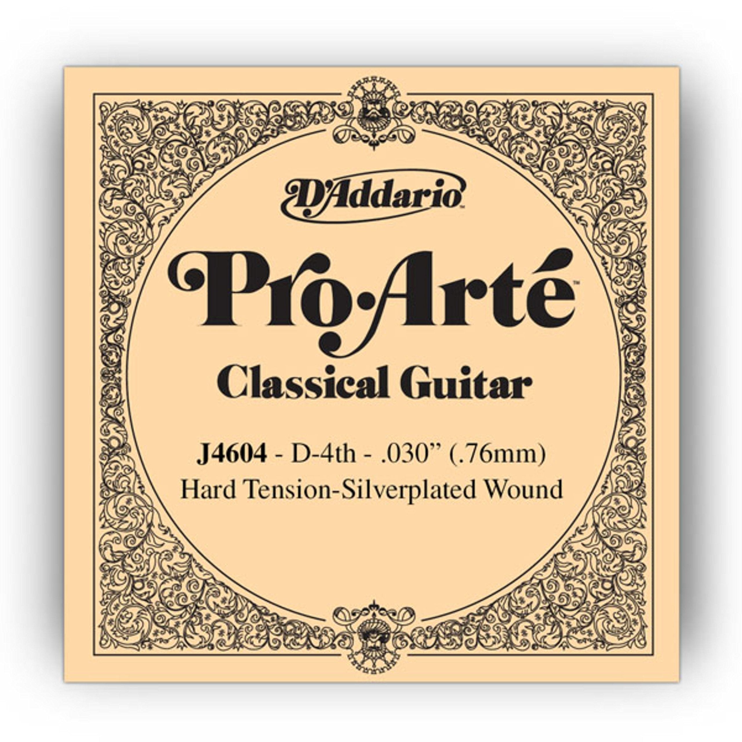 D'Addario J4604 Pro Arte Nylon Classical Guitar Single String, Hard Tension, Fourth String