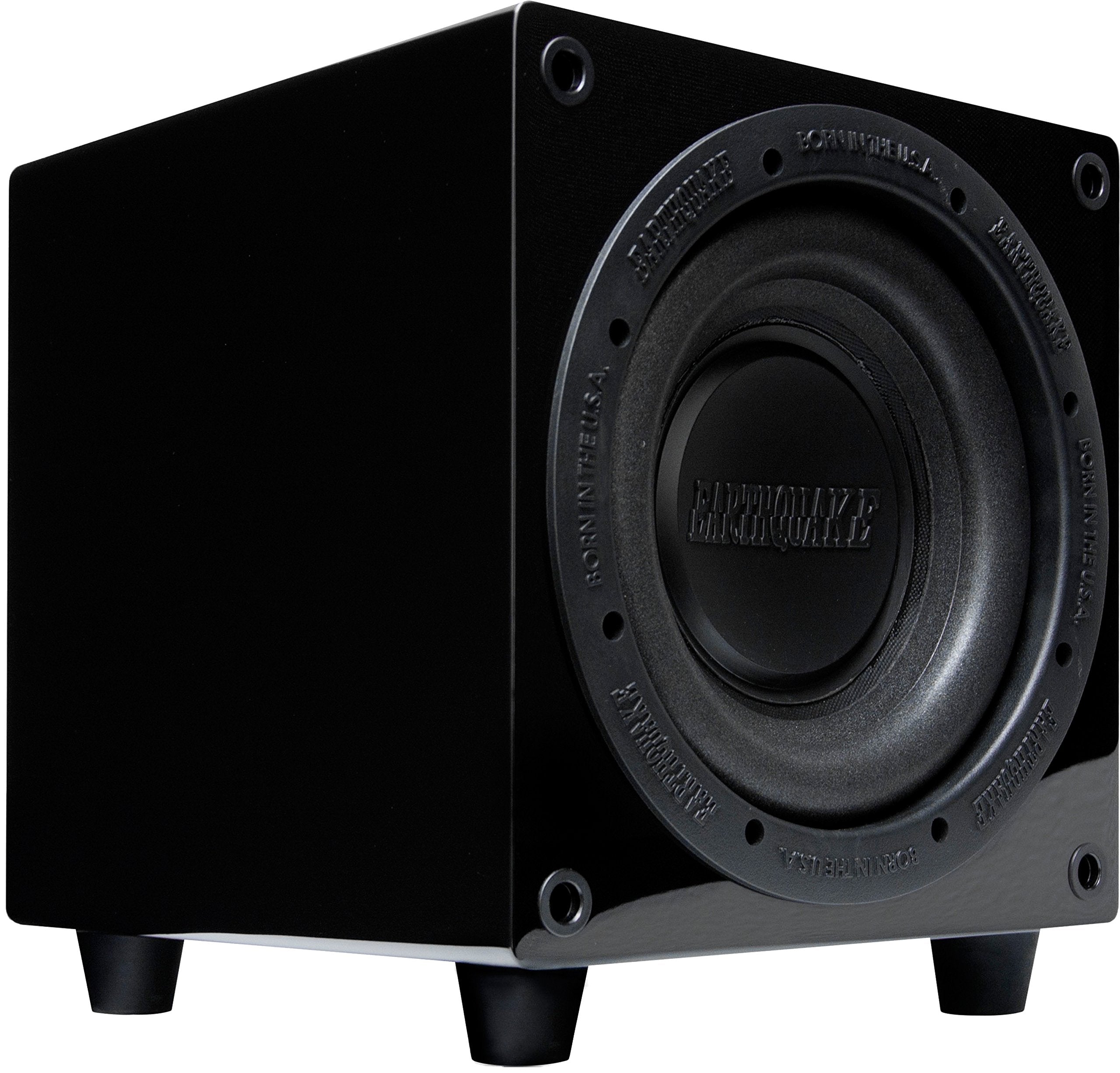 EARTHQUAKE Sound MiniMe FF8_V2 8-inch Front Firing Powered Mini Subwoofer,Black