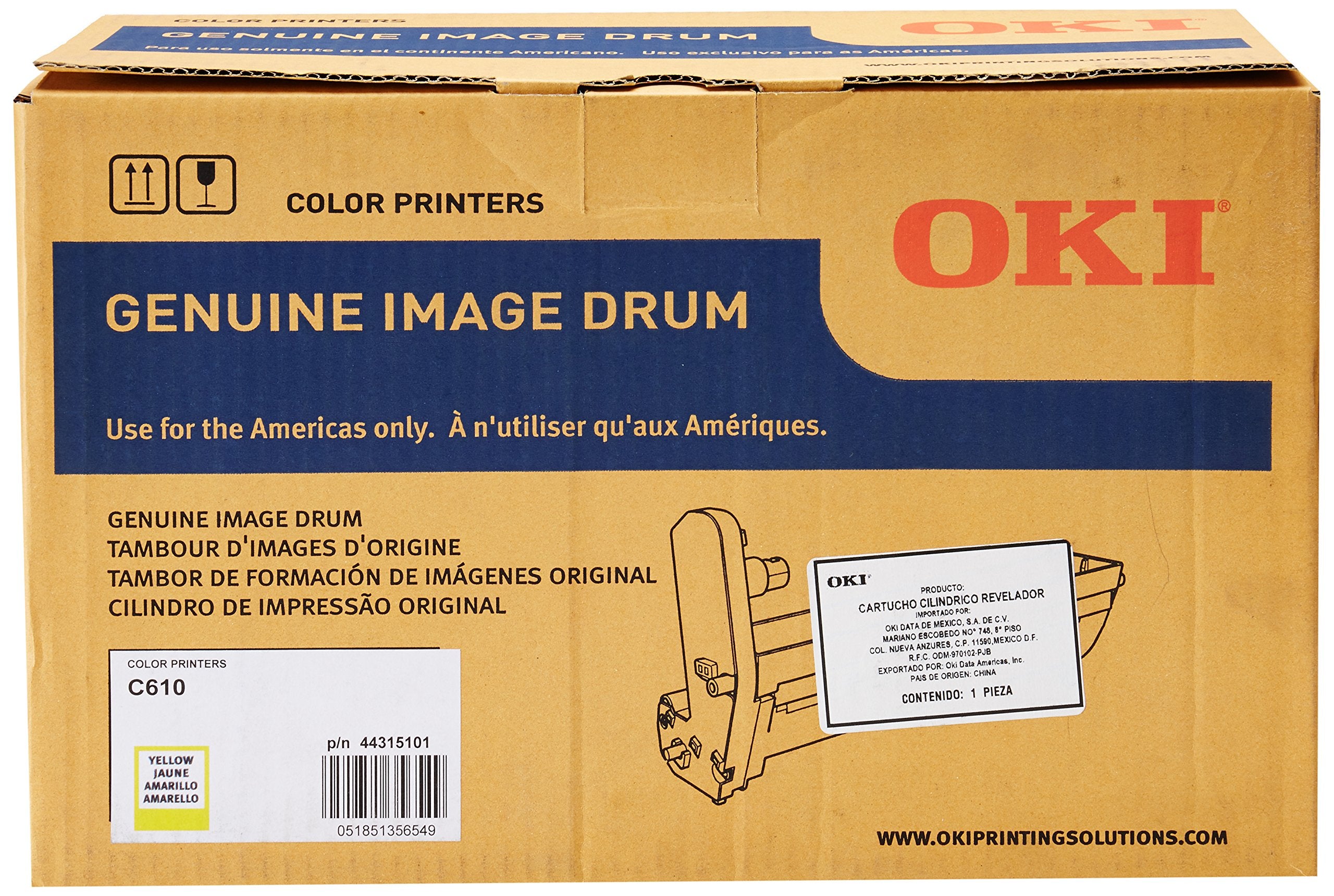 Oki Yellow Image  Drum, 20000 Yield (44315101)