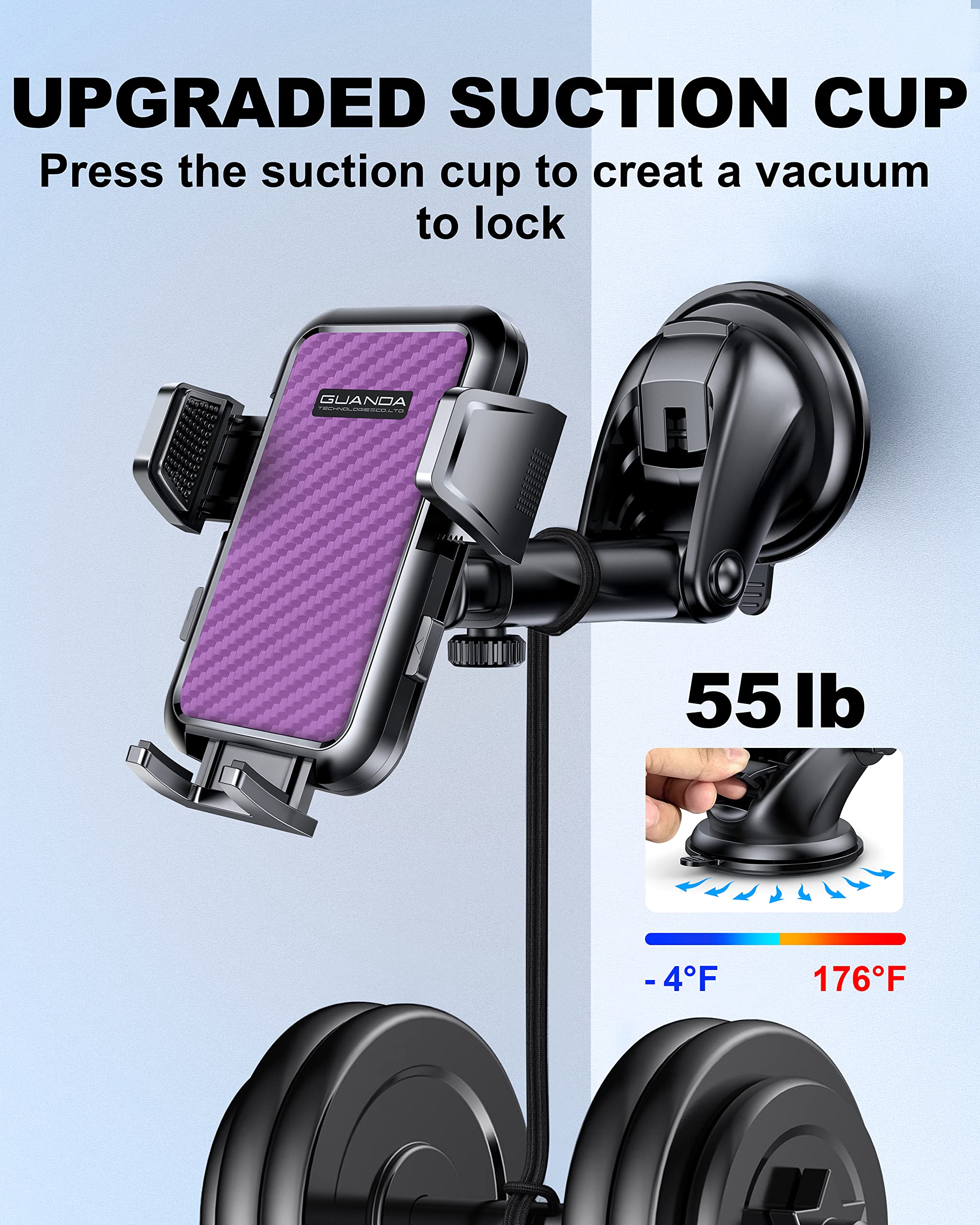 Universal Car Phone Holder For Dashboard Windshield, Hands Free Phone Mount For Car, Automobile Cradles Desk Phone Holder Stand