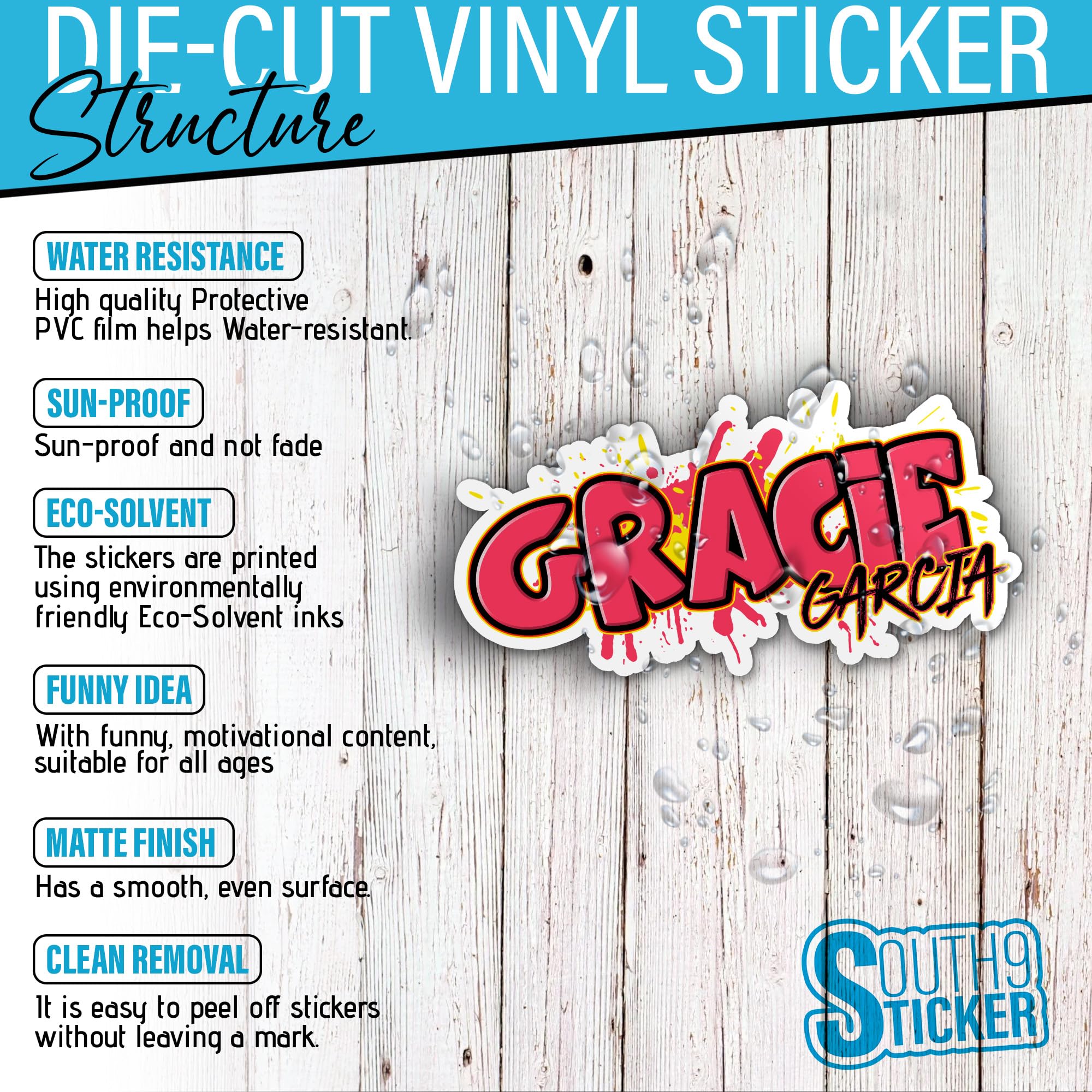 Custom Graffiti Name Sticker, Personalized Graffiti Name Stickers Decal Die Cut Vinyl Stickers For Hard Hat Water Bottle Laptop