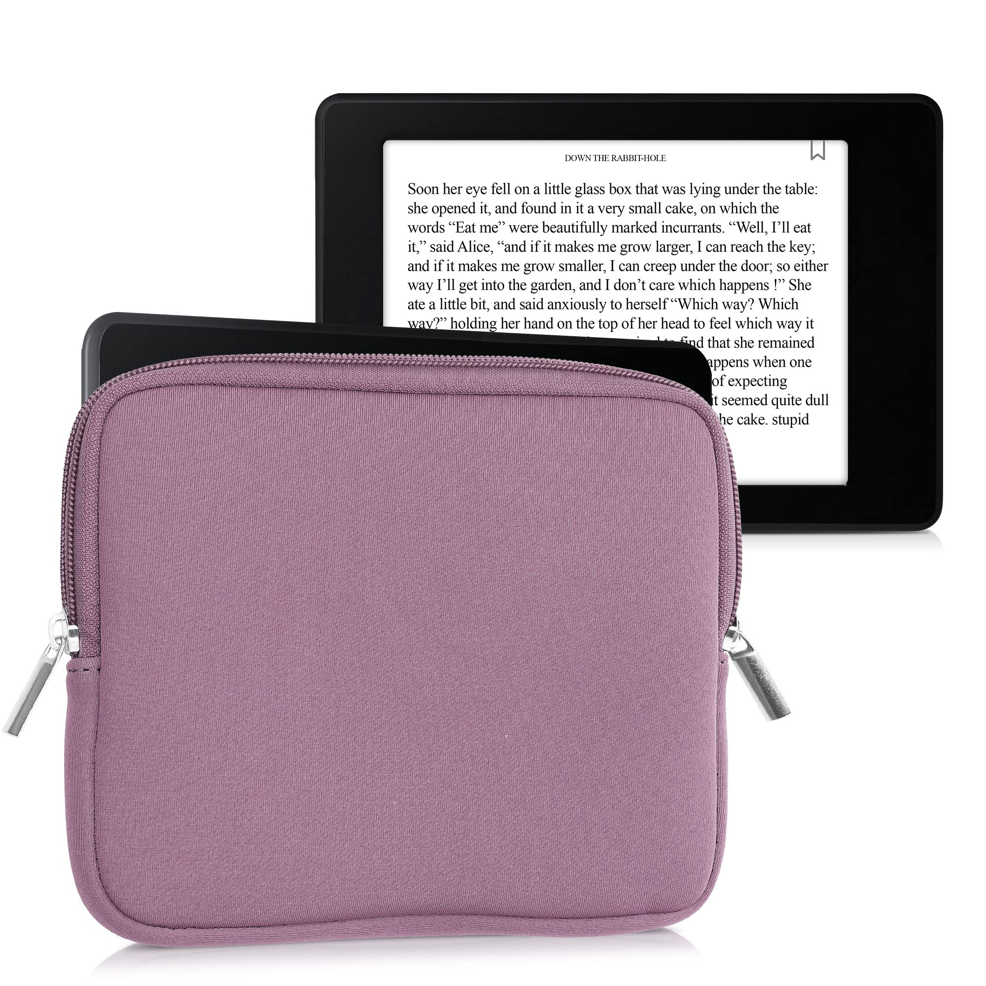 Kwmobile Neoprene E Reader Pouch Size 6,8 7'' Ereader   Universal Ebook Sleeve Case With Zipper   Lavender