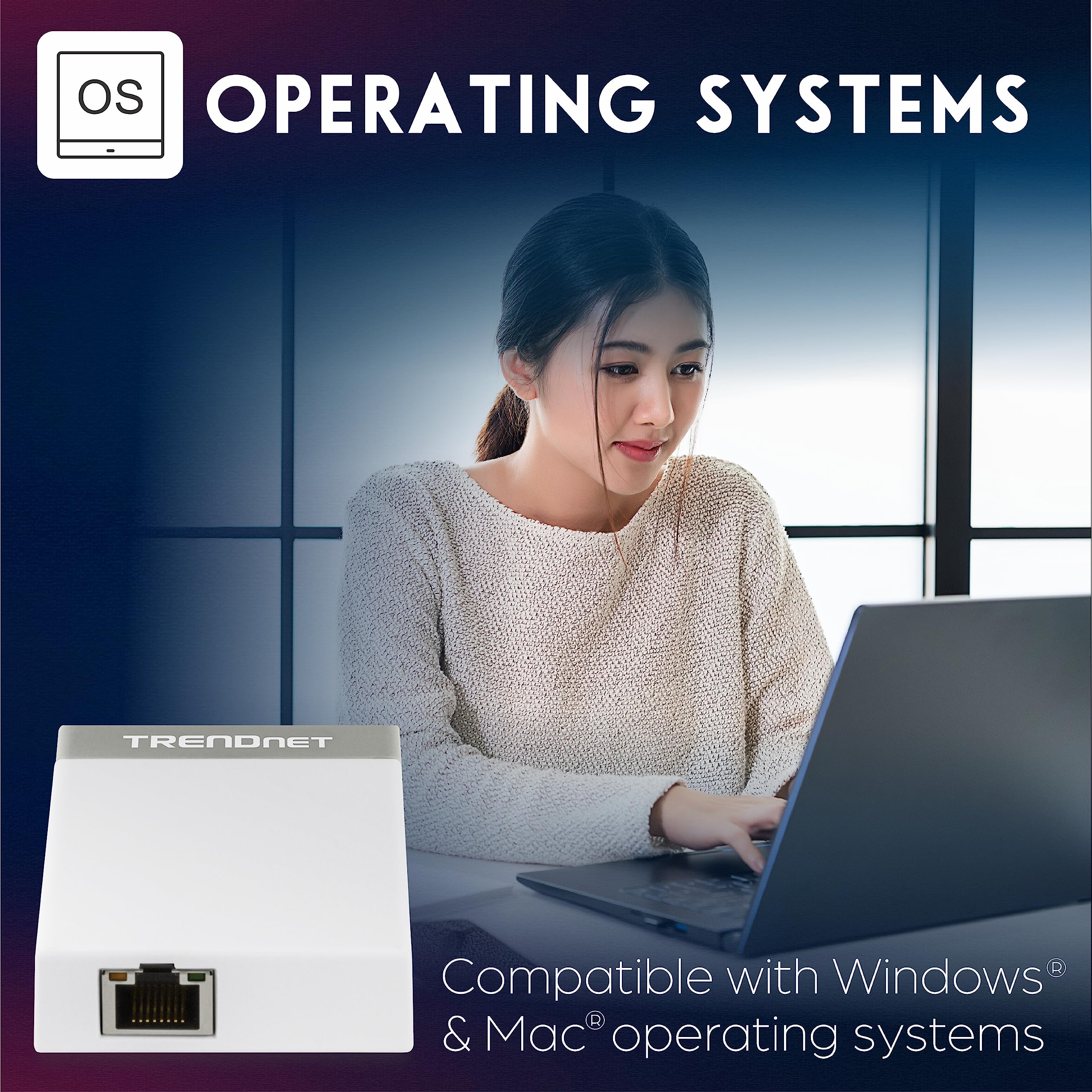 Trendnet 3-Port Usb 3.0 Hub, Tu3-Etgh3, Compact Usb To Ethernet Adapter, 3 X Usb 3.0 Ports, 1 X Rj-45 Gigabit Ethernet Port, Sup