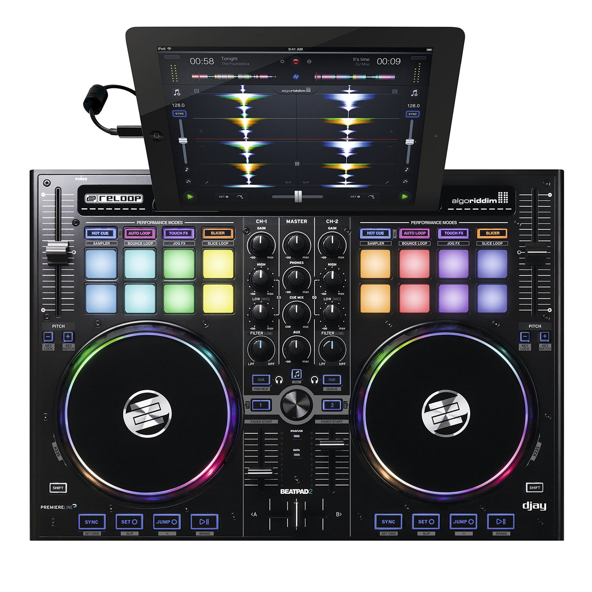 Reloop Beatpad-2 Cross Platform Dj Controller For Ipad, Android And Mac