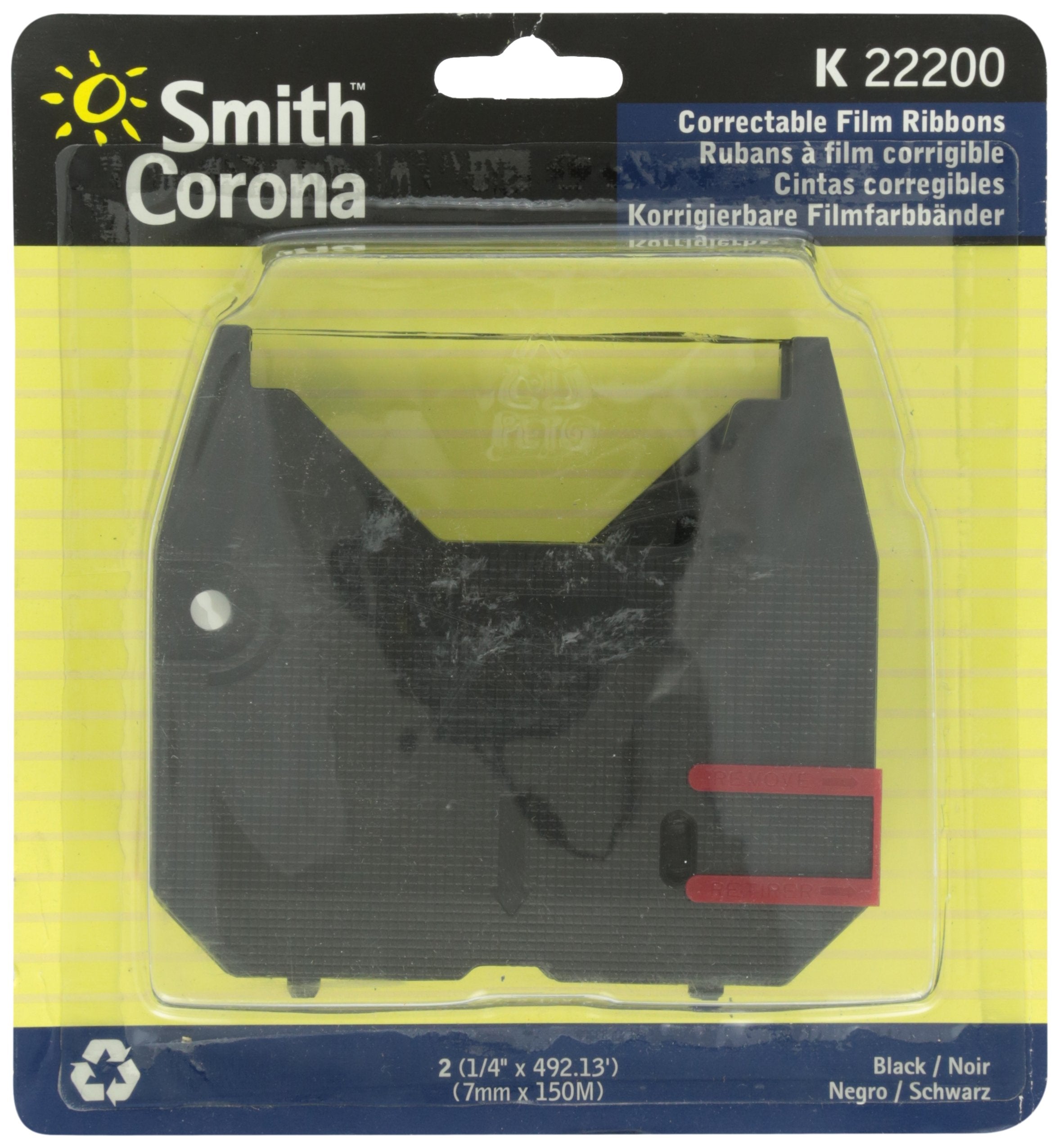 Smith Corona 22200 Ribbon, Black, 2/Pack