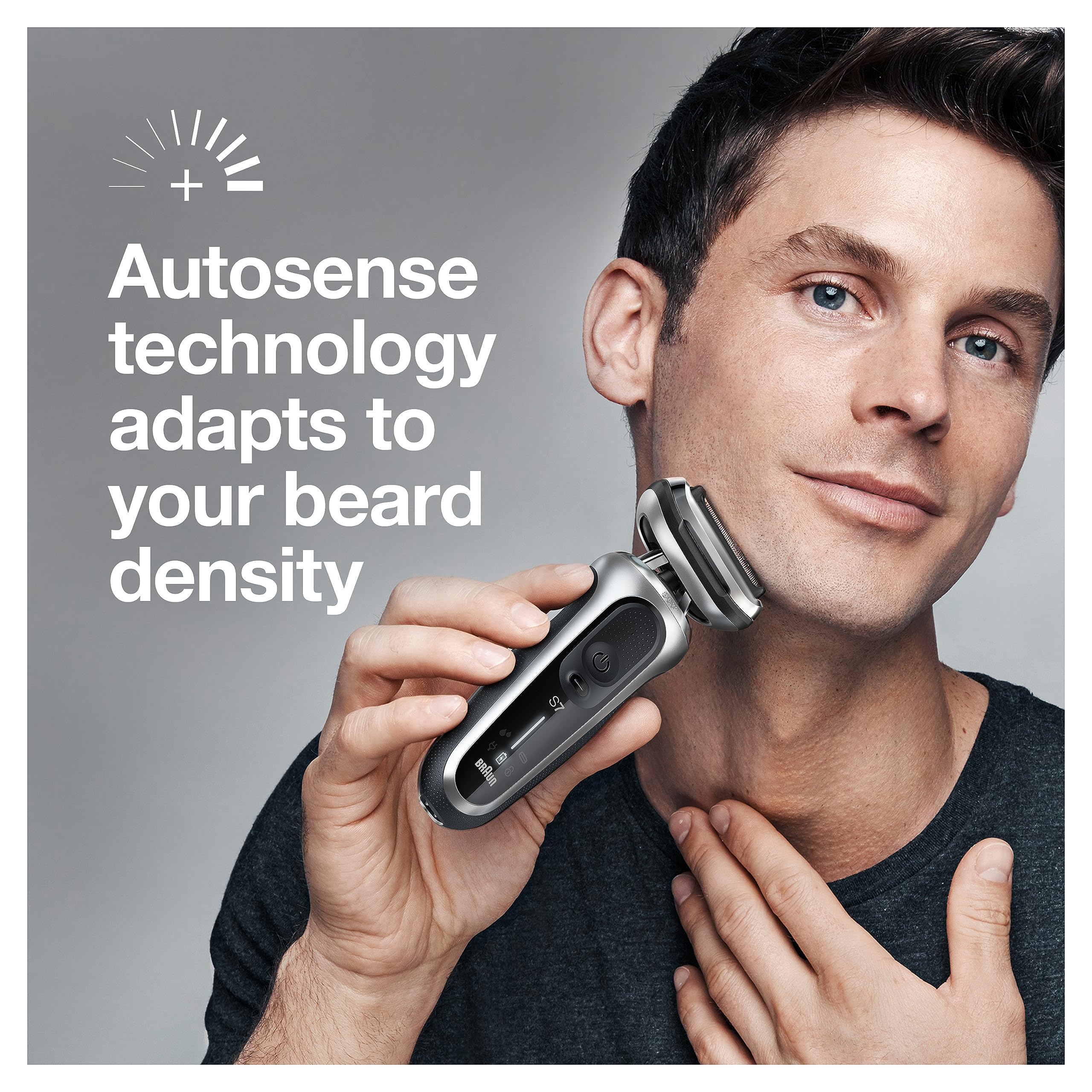 Braun Electric Razor For Men, Waterproof Foil Shaver, Series 7 7027Cs, Wet & Dry Shave, With Beard Trimmer, Rechargeable, Chargi